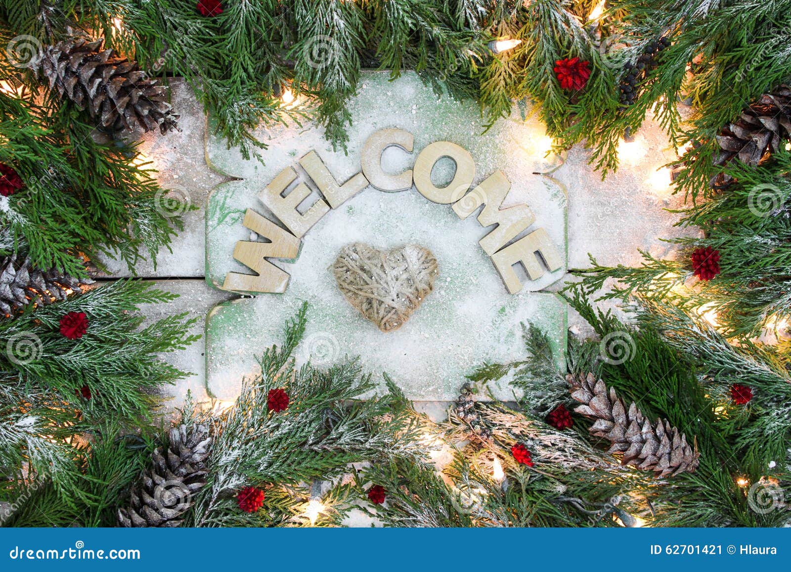 holiday welcome sign