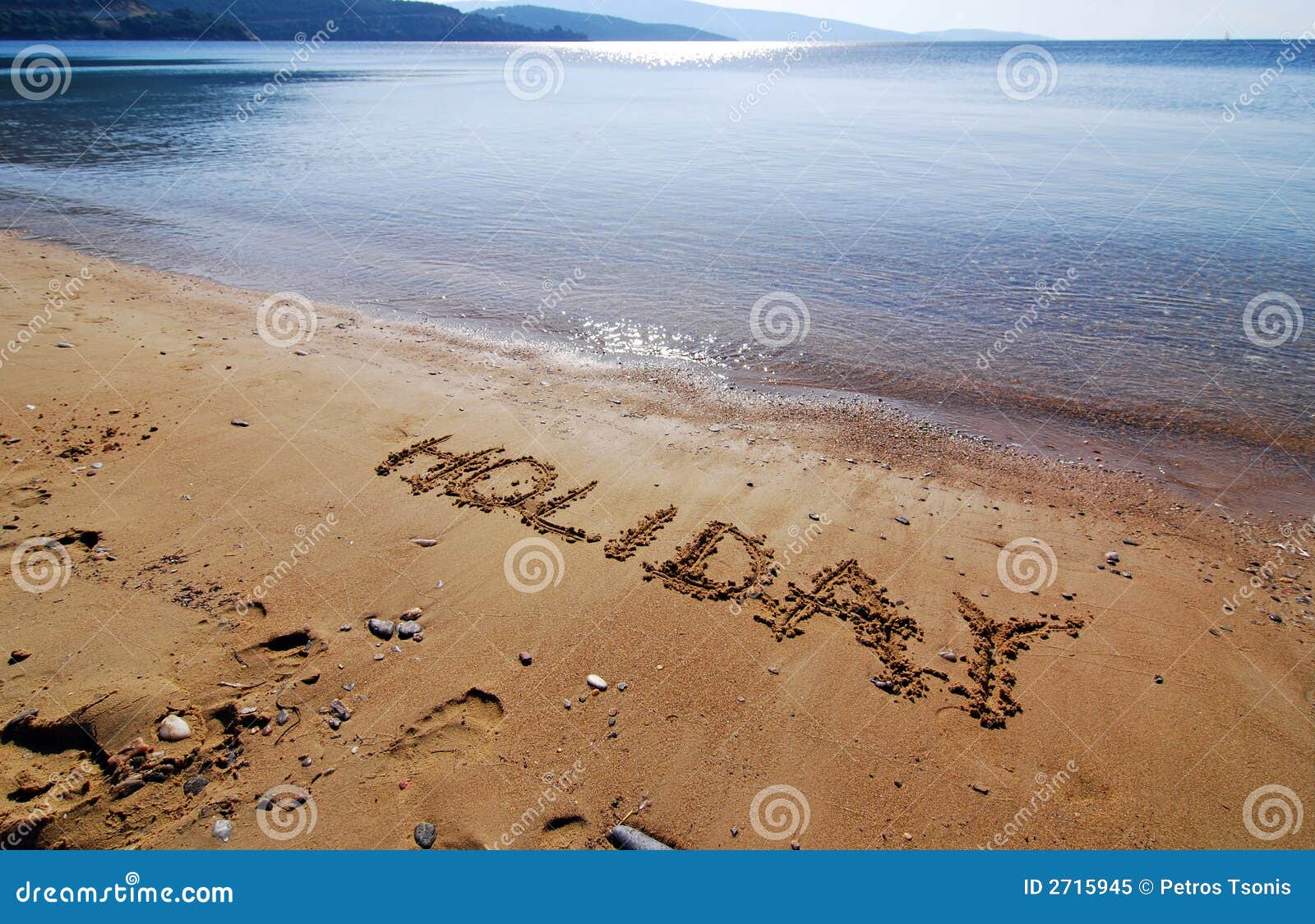 Holidays. Writing on this fabulous sandy beach