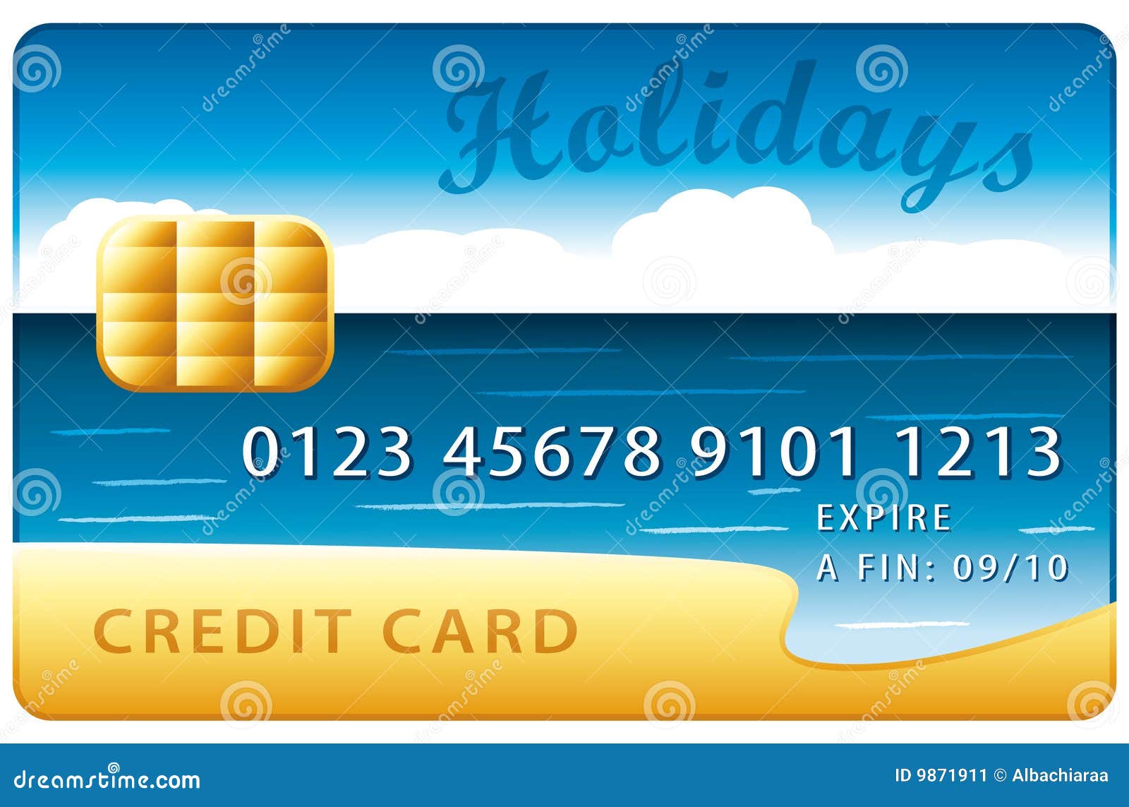 Holidays credit card stock vector. Illustration of debit 9871911