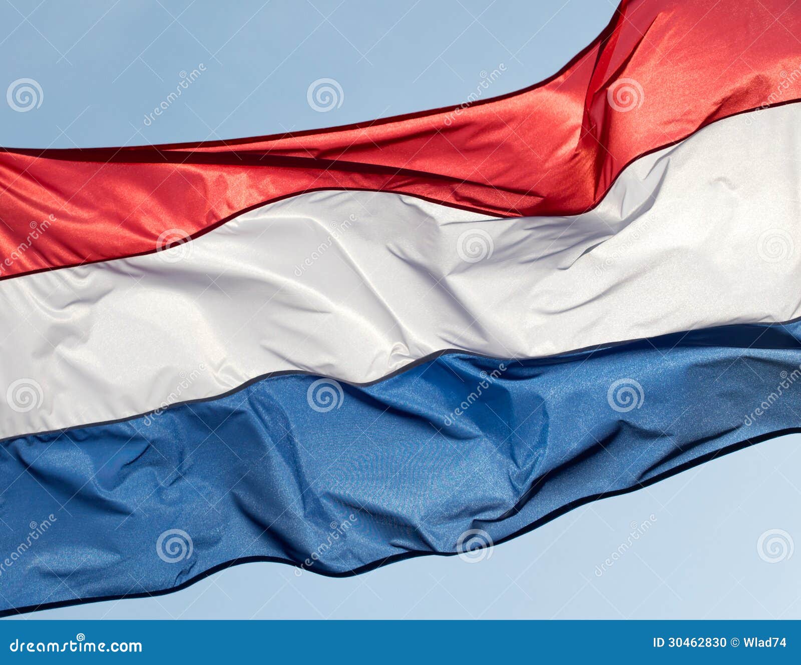 Holland Flag Against the Sky Stock Photo Image of character, sunlight