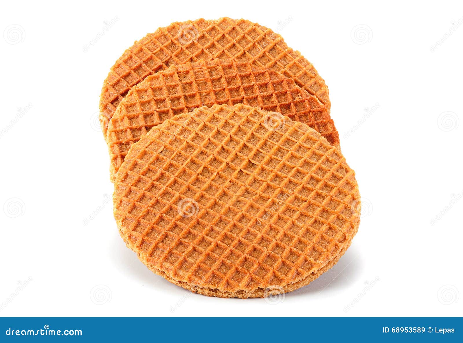 Holland Round Waffles on White Stock Image Image of group, bakery