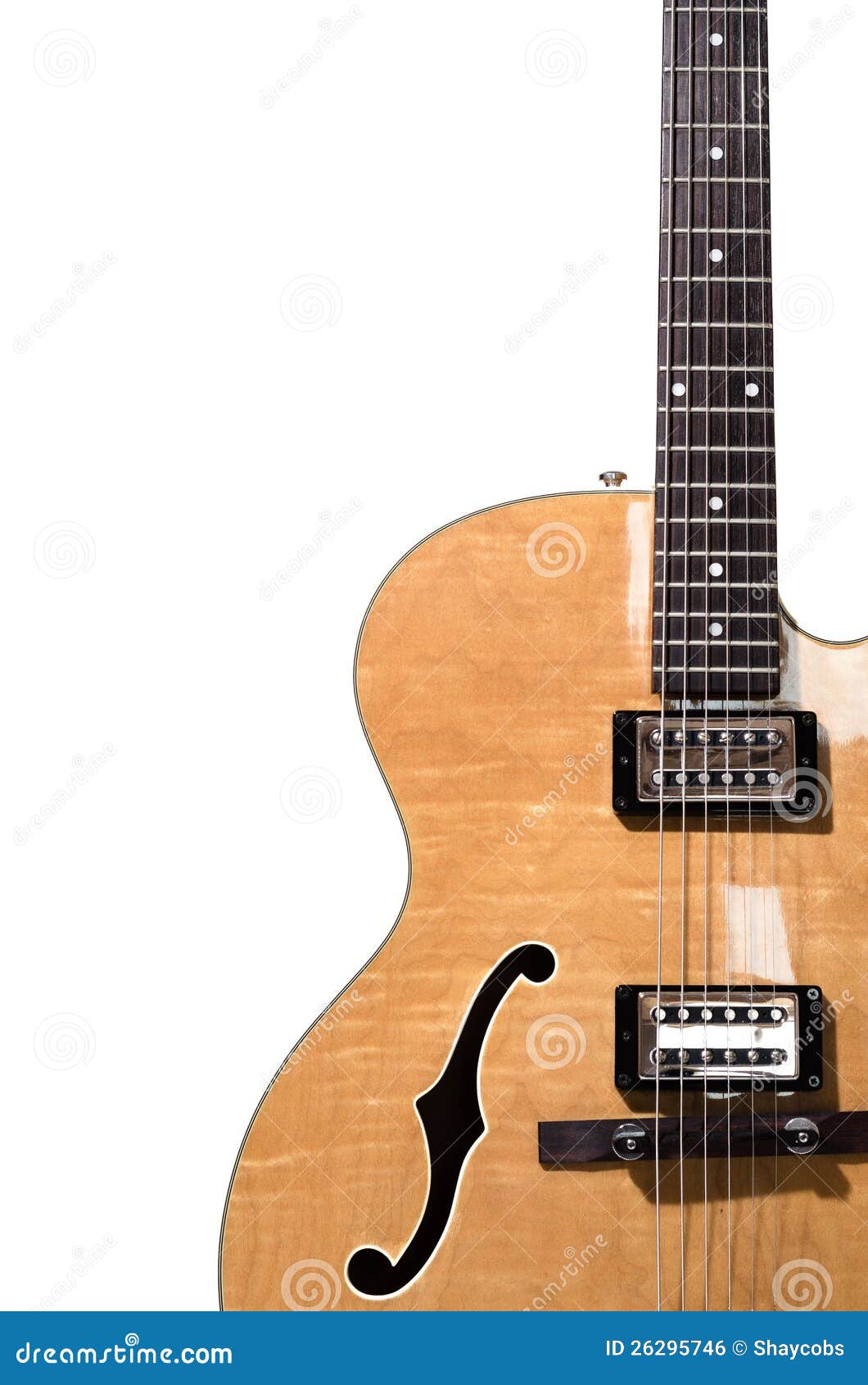 Hollow Body Electric Guitar Stock Photo Image of wood, instrument