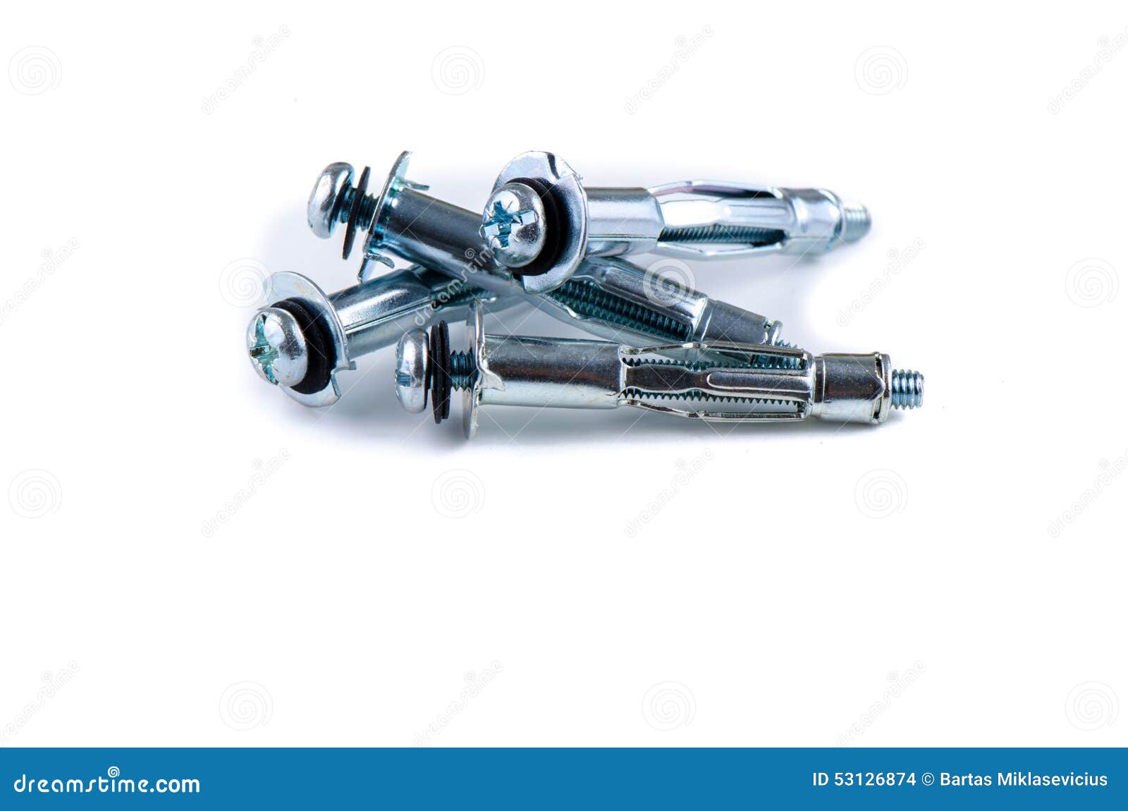 Hollow wall anchor stock photo. Image of white, hardware 53126874
