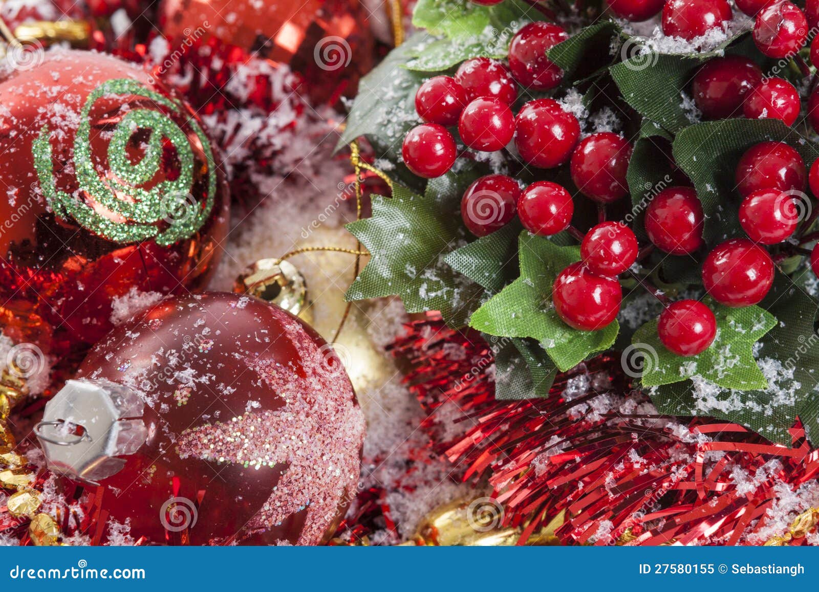 Holly Berries Christmas Decoration Stock Image - Image of holidays ...
