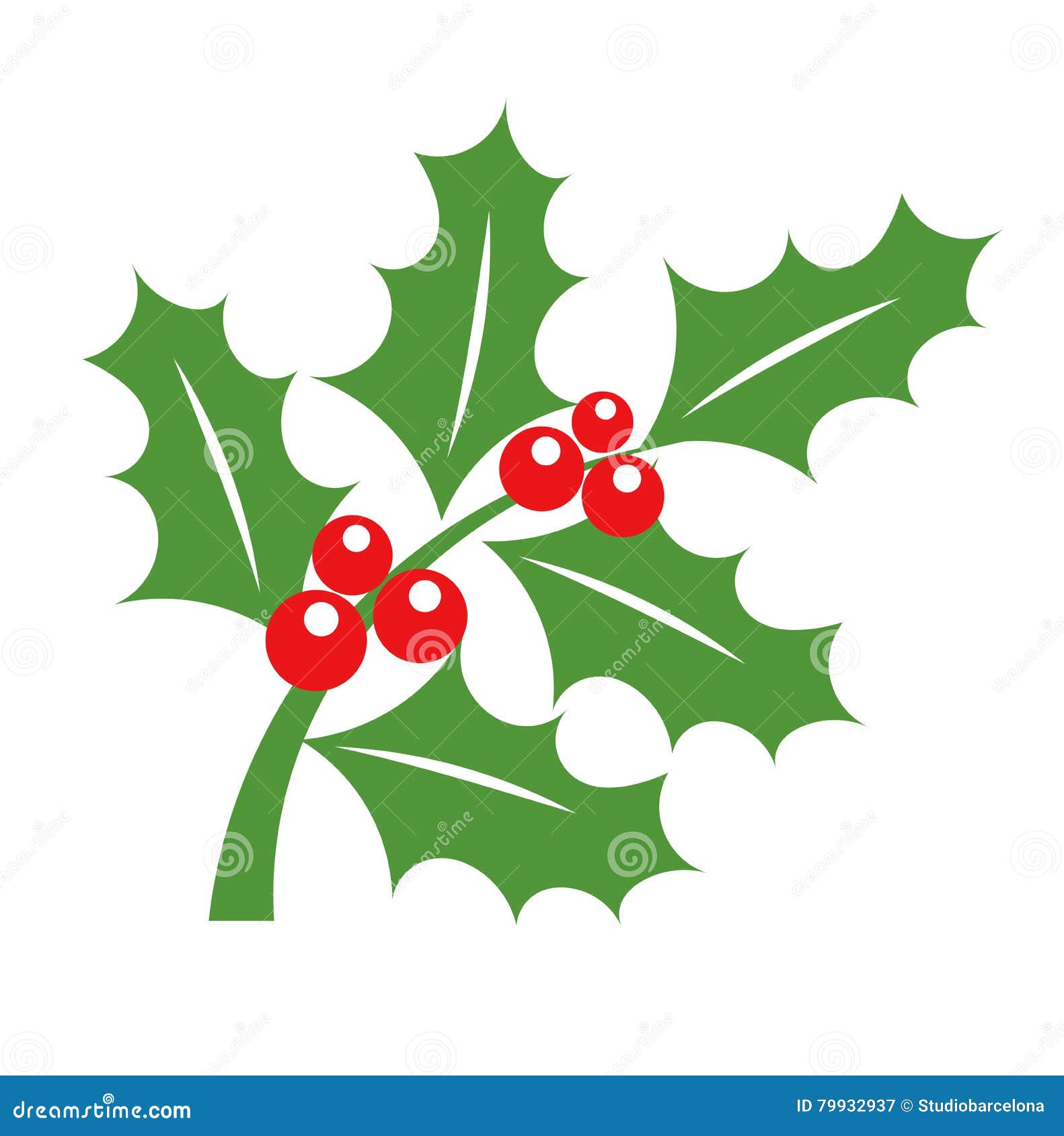 Christmas holly berry symbol Royalty Free Vector Image