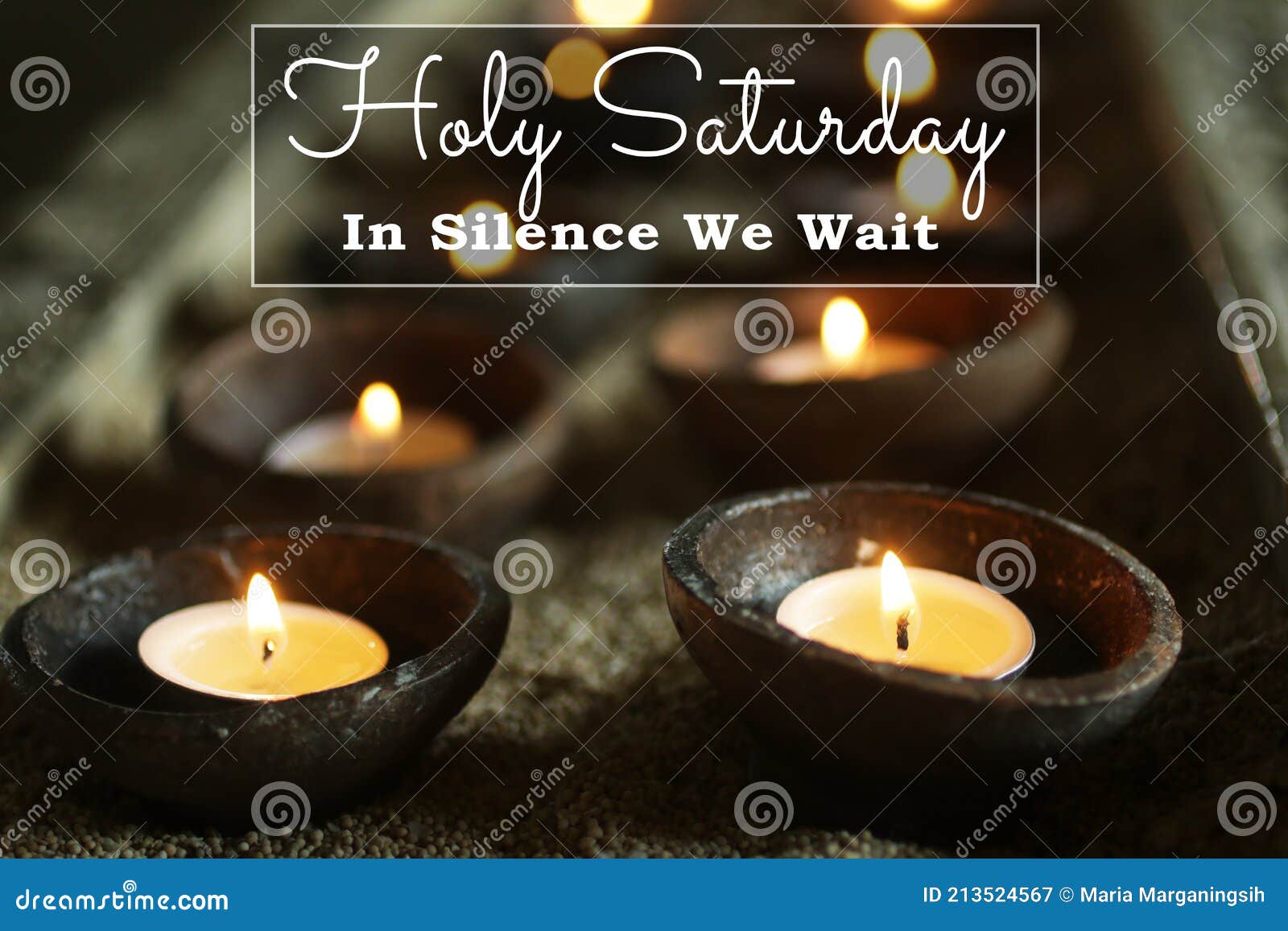 Holly Saturday. in Silence we Wait. Happy Holy Saturday Concept ...