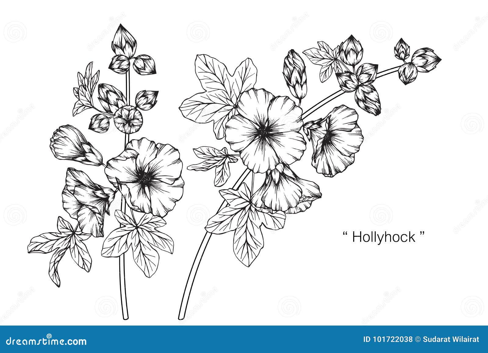Penny Black Mounted Rubber Stamp 2.75inX5in-Hollyhocks - Bed Bath & Beyond  - 9233271