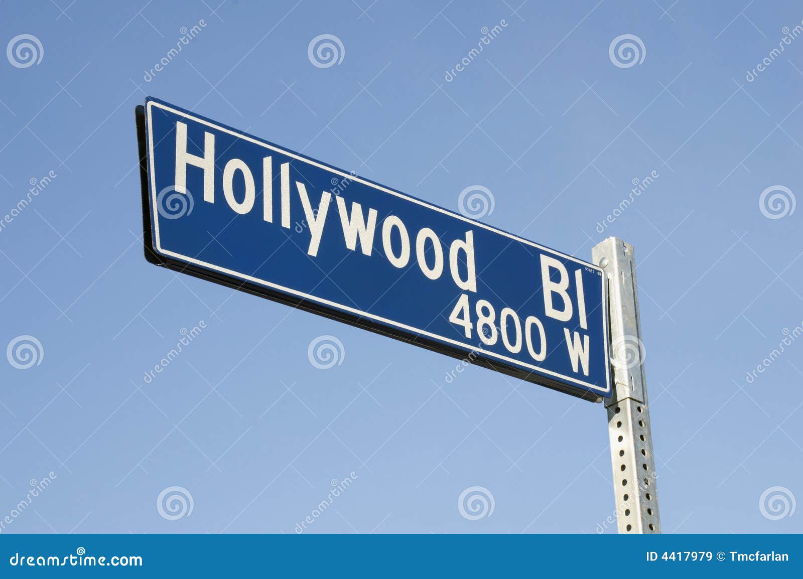 Hollywood Blvd Street Sign Royalty Free Stock Images Image 4417979