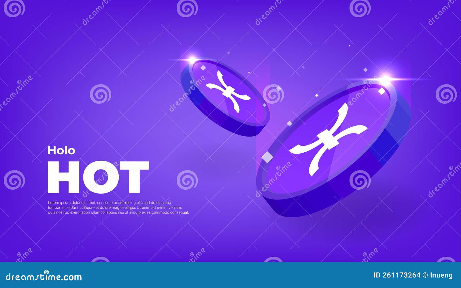 Holo HOT Coin Cryptocurrency Concept Banner Background Stock Vector -  Illustration of digital, altcoin: 261173264