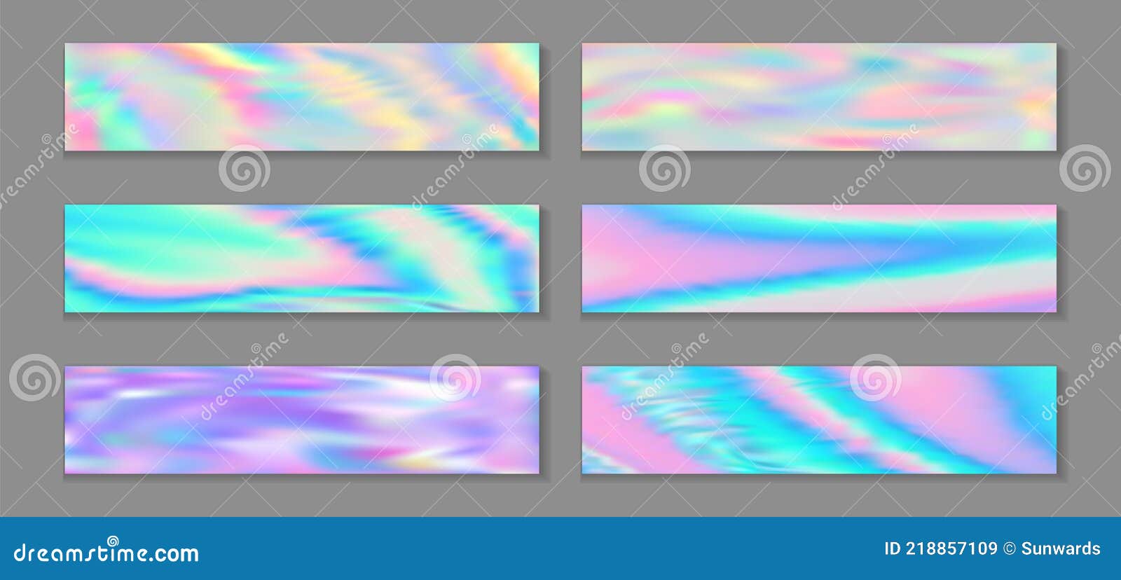 hologram modern banner horizontal fluid gradient mermaid backgrounds  set. pearlecent