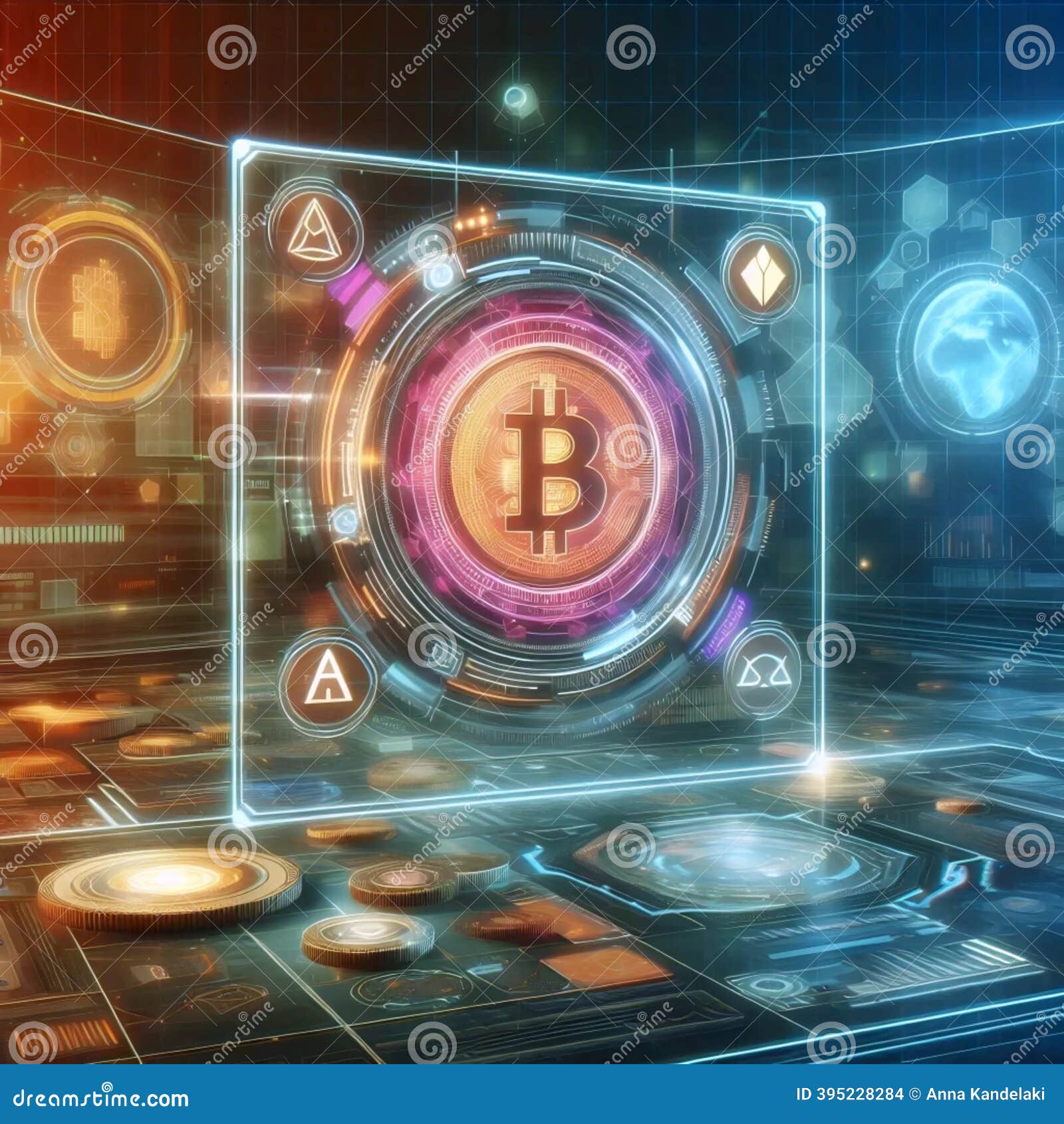 Holographic Crypto Wallet, Ai Generated Image Stock Illustration -  Illustration of visualization, aesthetic: 395228284