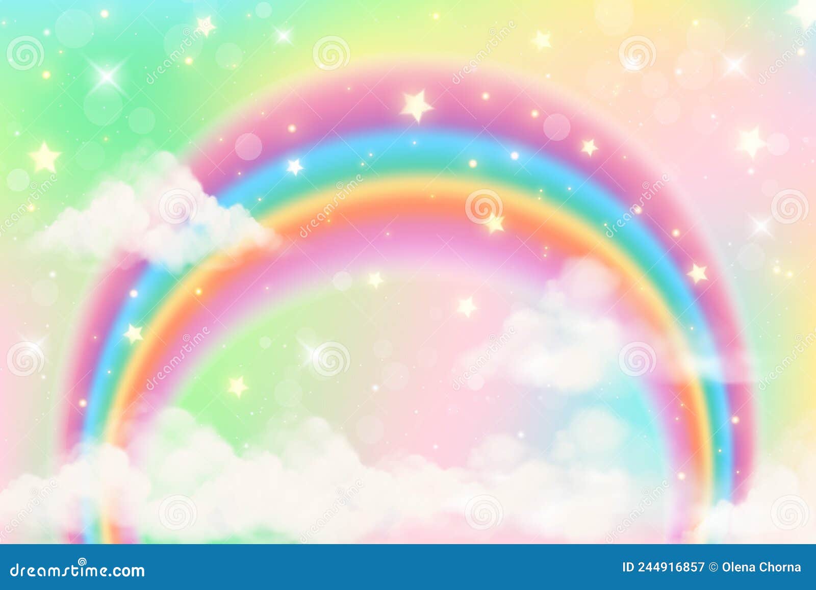 Holographic Fantasy Rainbow Unicorn Background with Clouds. Pastel Color  Sky. Magical Landscape, Abstract Fabulous Pattern Stock Vector -  Illustration of light, cloudscape: 244916857