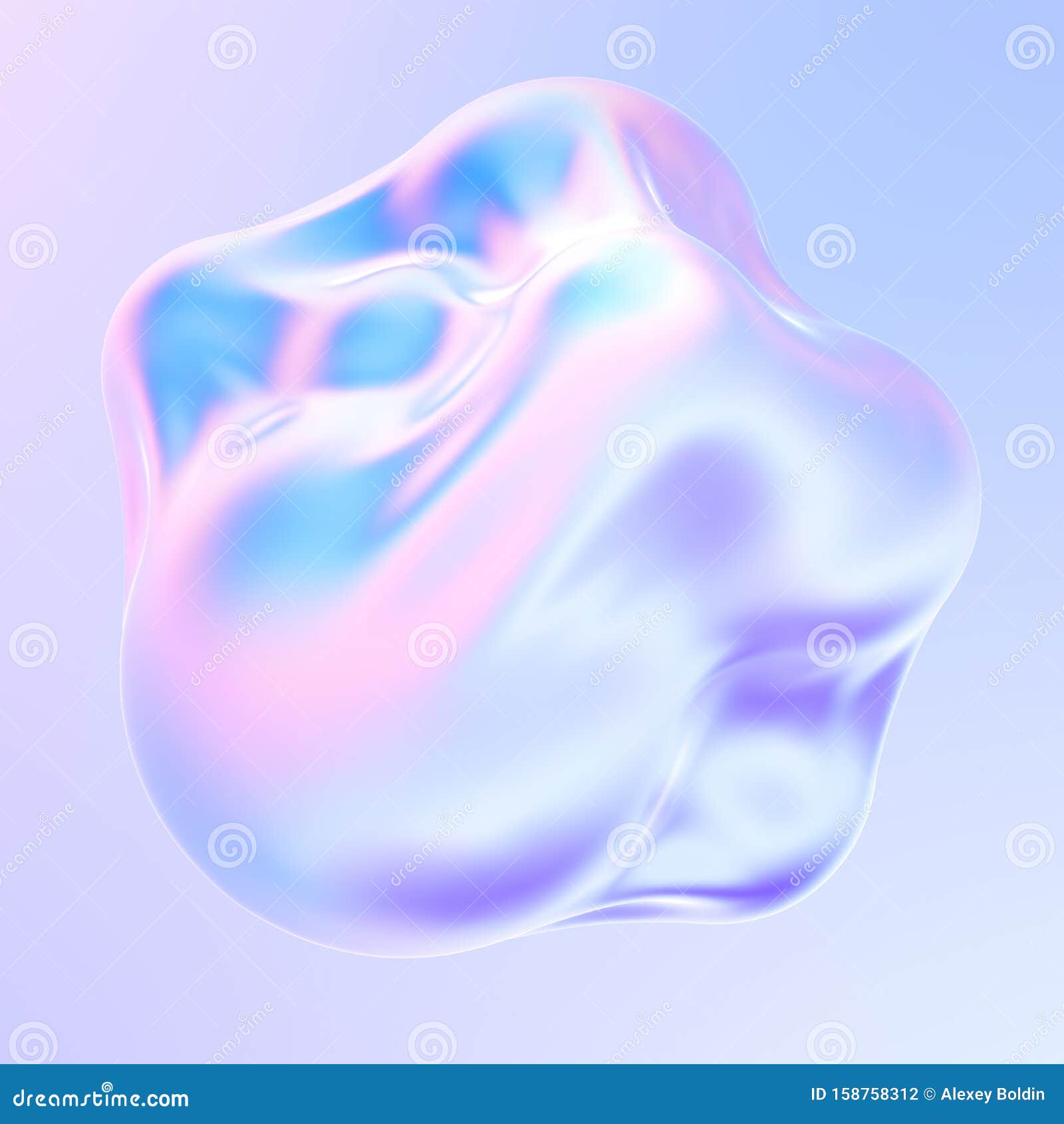 holographic liquid metal 3d  fluid bubbles