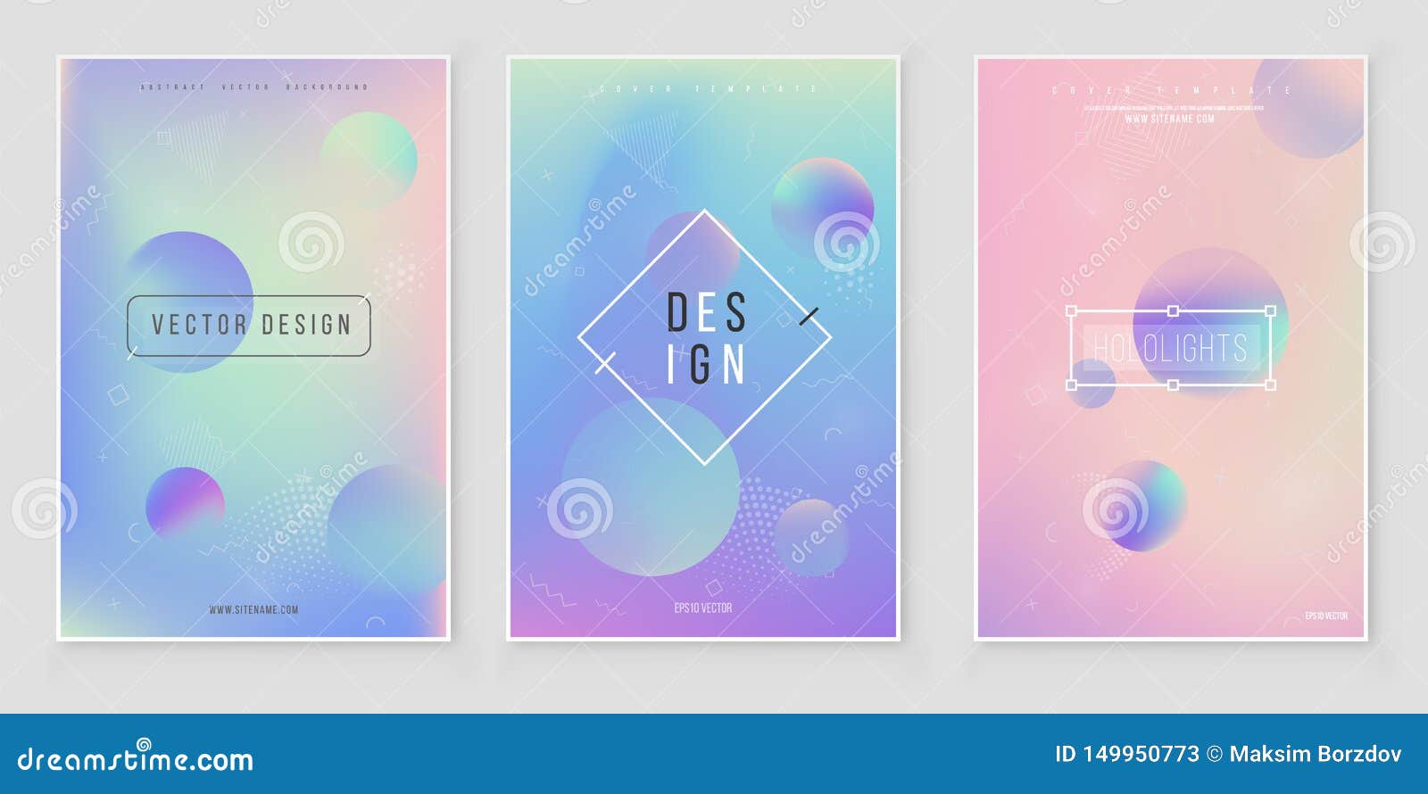 furistic modern holographic cover set.
