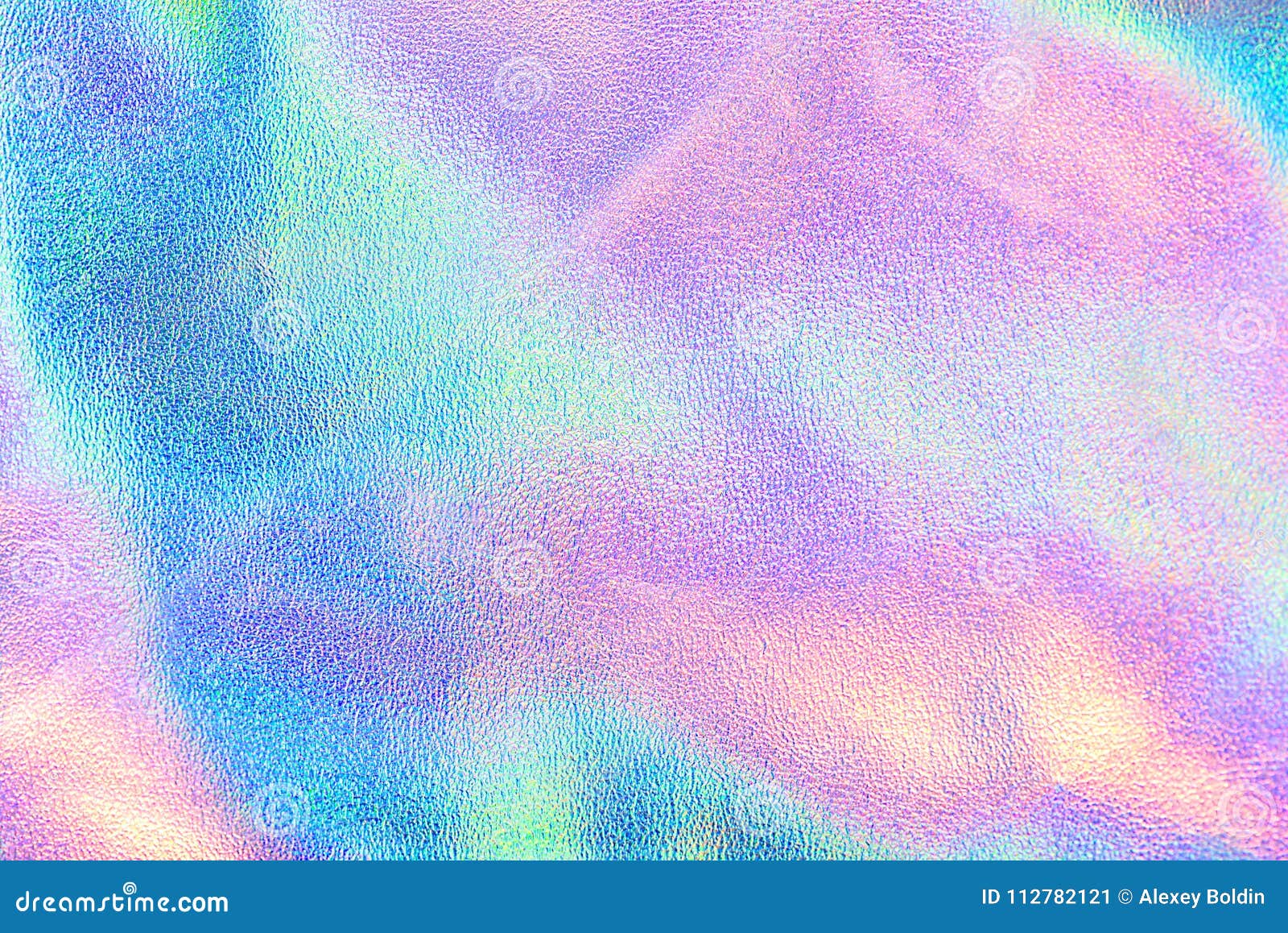 holographic real texture in blue pink green colors with scratches and irregularities