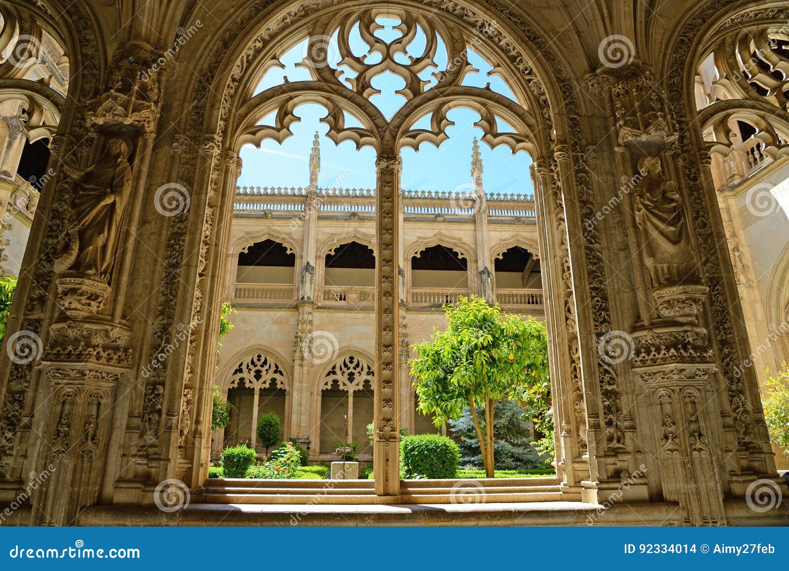 hols of claustro de saint juan de los reyes in toledo, spain.