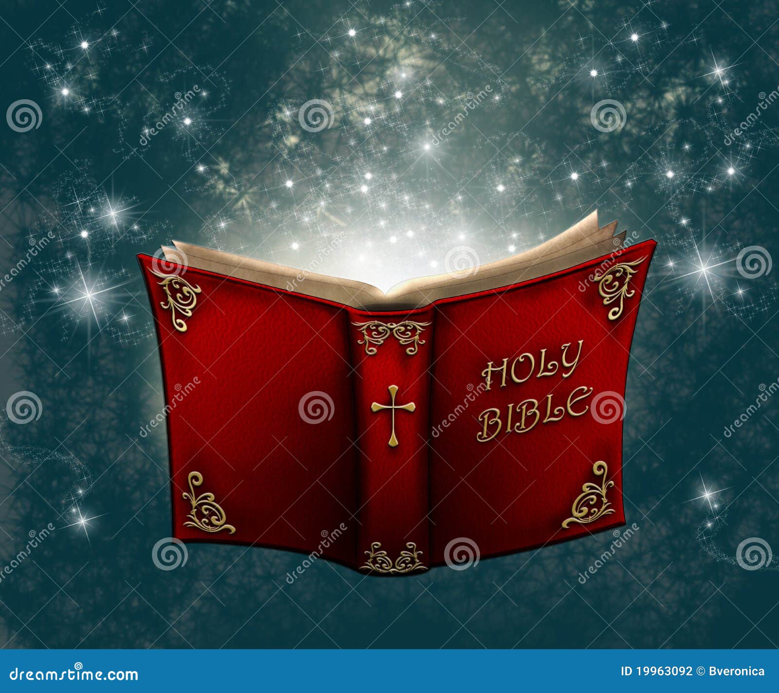 Holy Bible, Hands Folded In Prayer, Angel Sketch. Religion Symbols Set