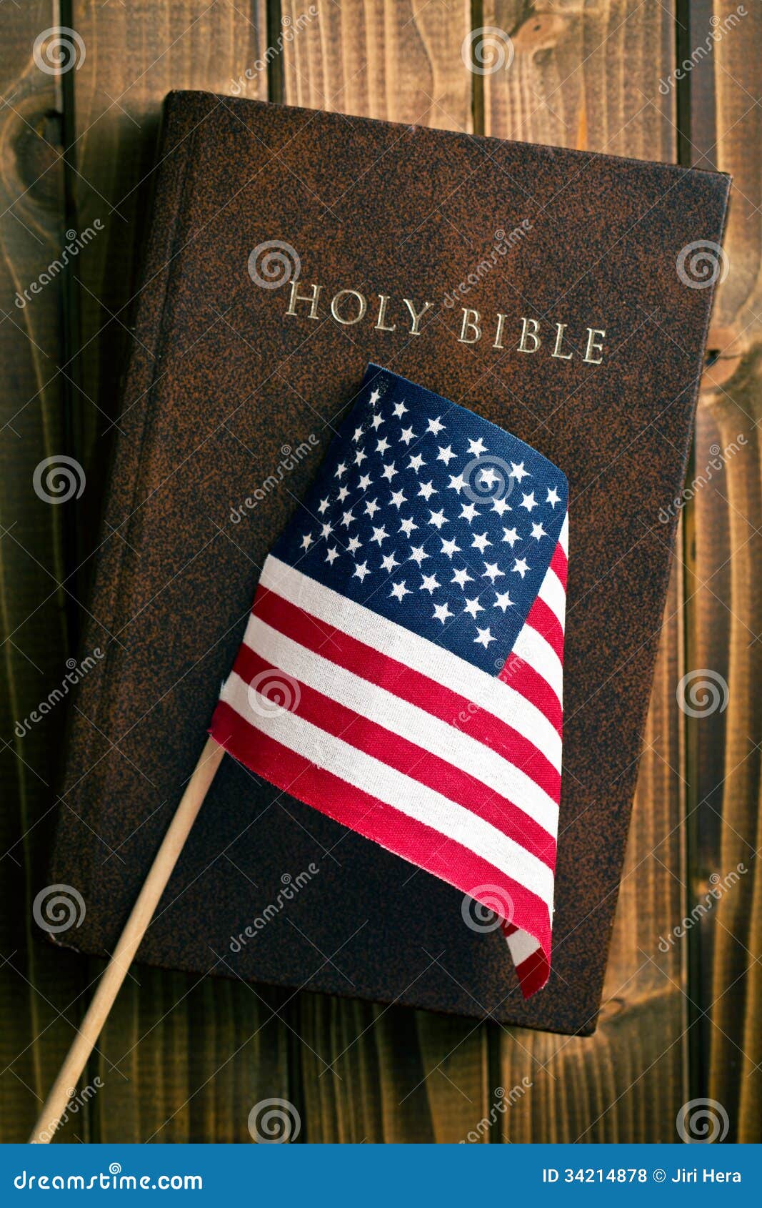 Holy Bible With American Flag Royalty Free Stock Photos - Image: 34214878