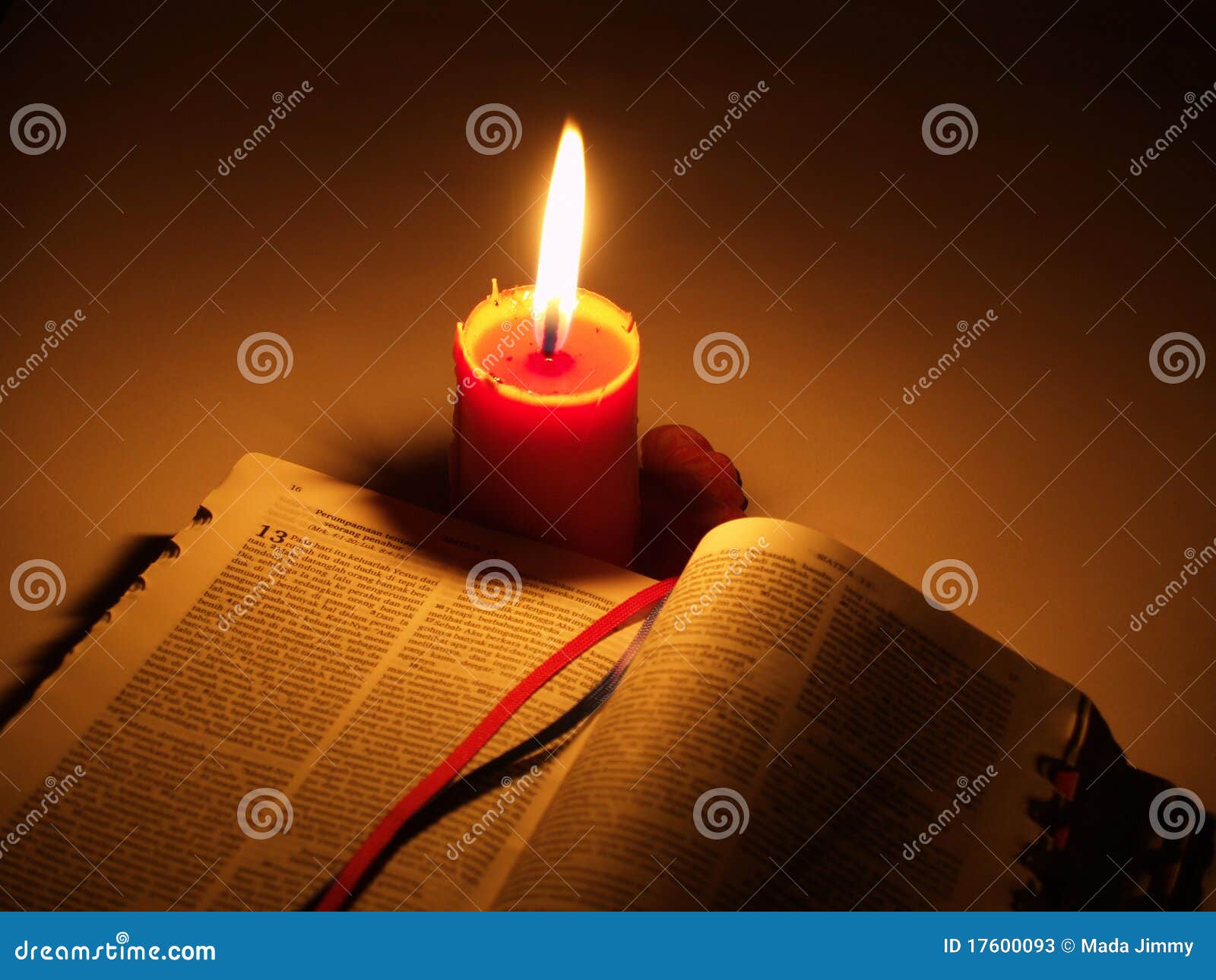 holy bible and candle