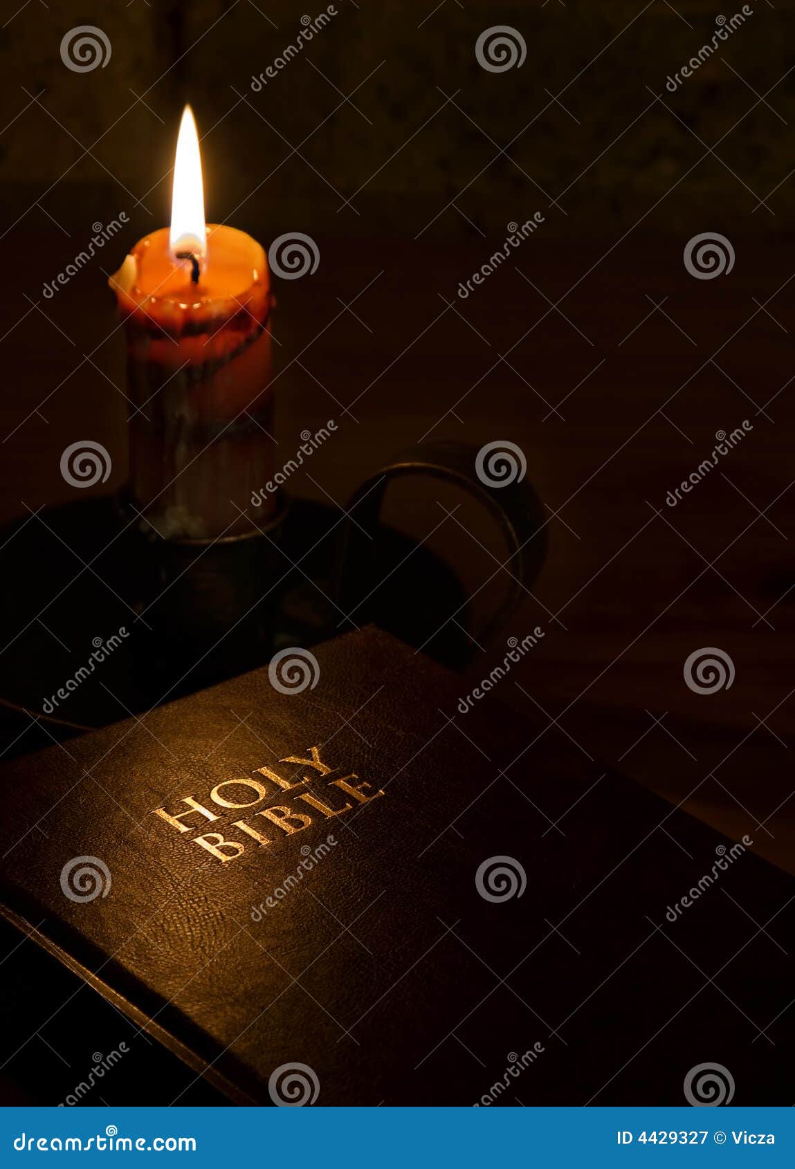 The Holy Bible by Candlelight Stock Image Image of easter, religion