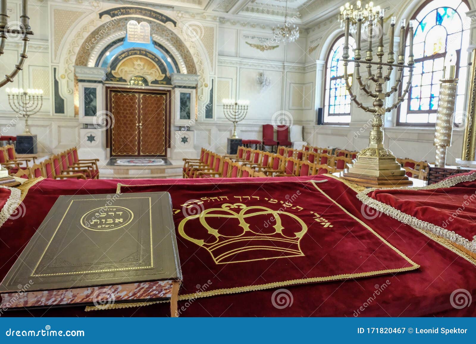 Synagogue interior. stock image. Image of velvet, faith 171820467