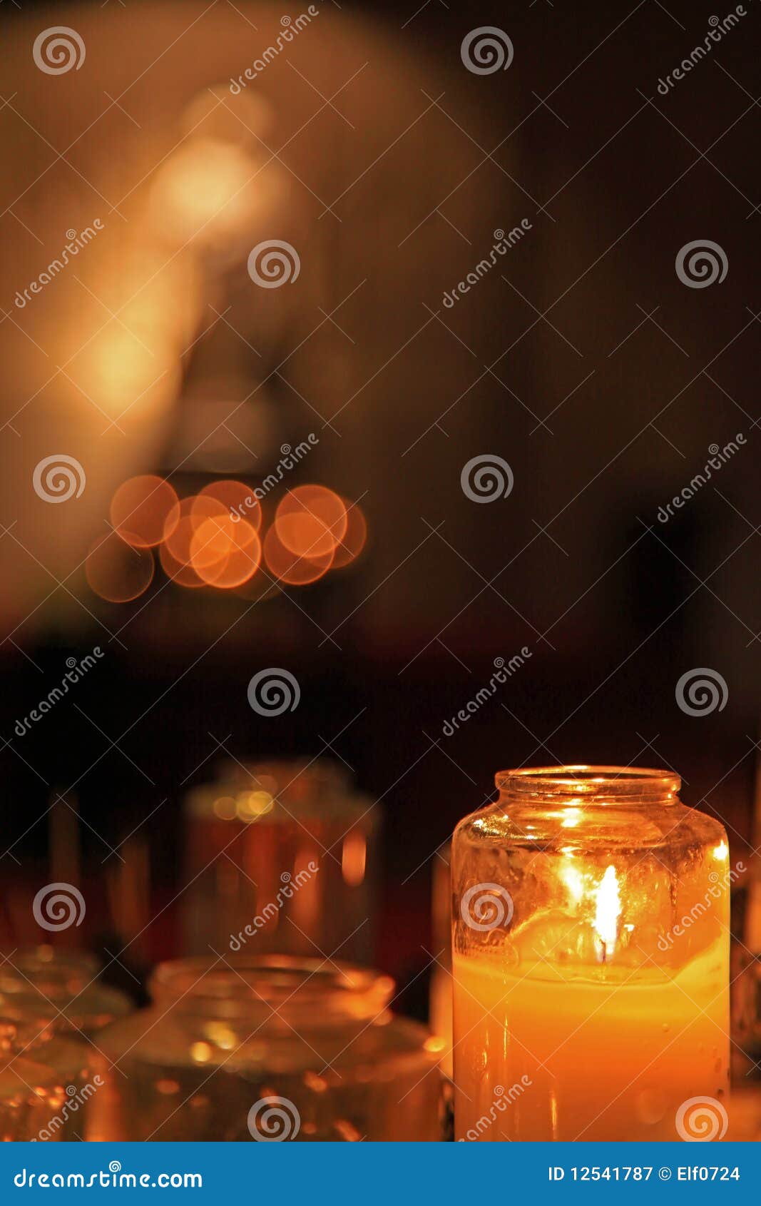 Holy Candle of Church stock image. Image of blessed, catholic 12541787