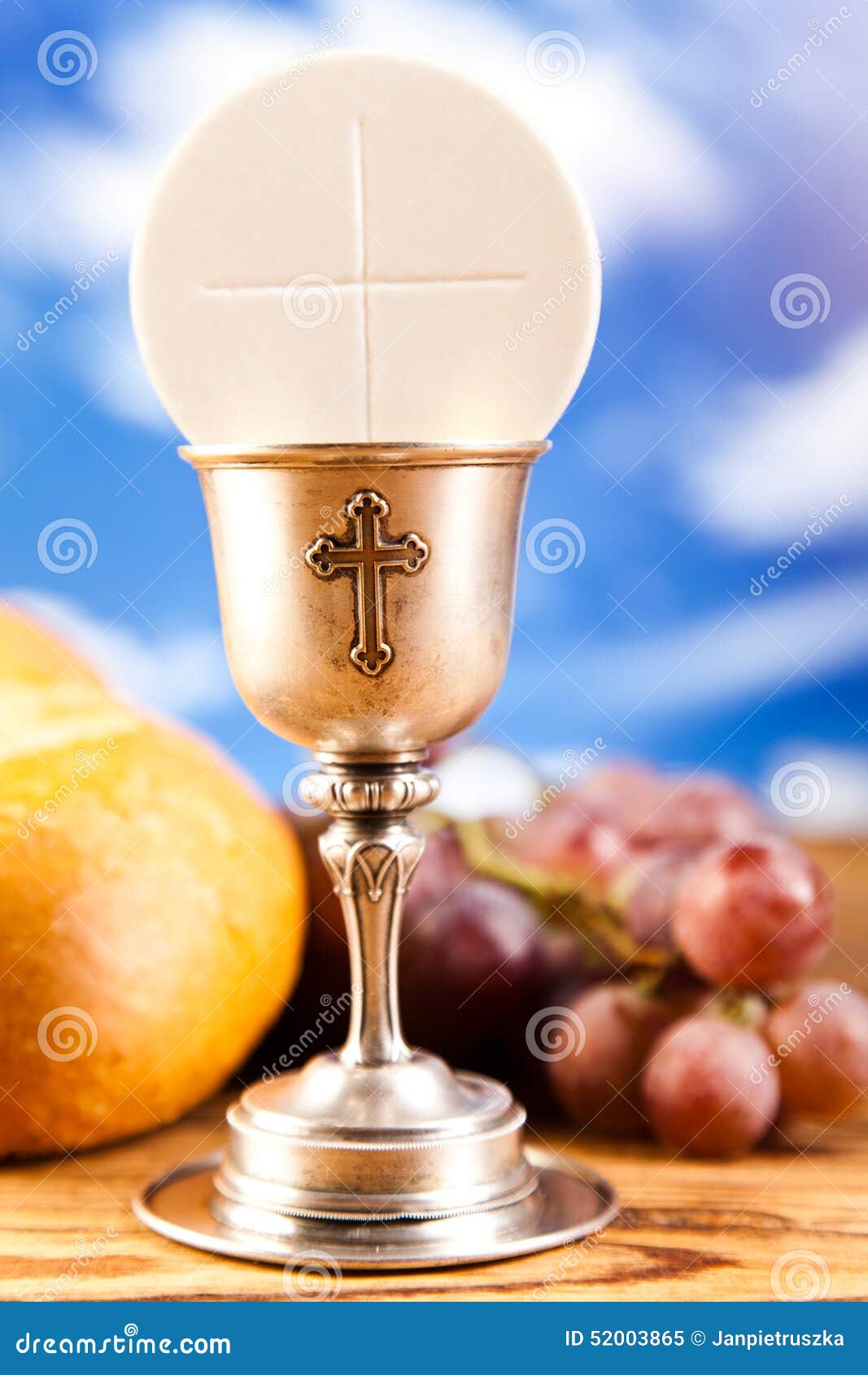 Holy Communion Bread, Wine stock image. Image of religion 52003865
