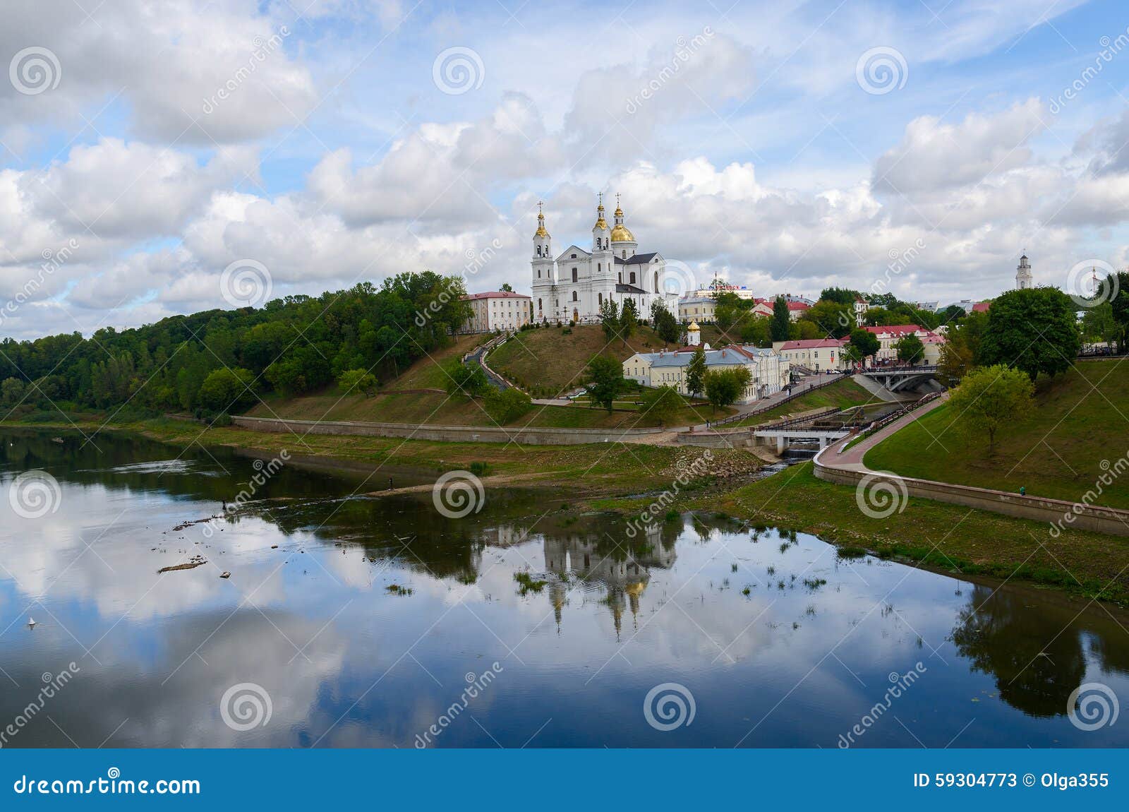 holy dormition cathedral on assumption hill above western dvina