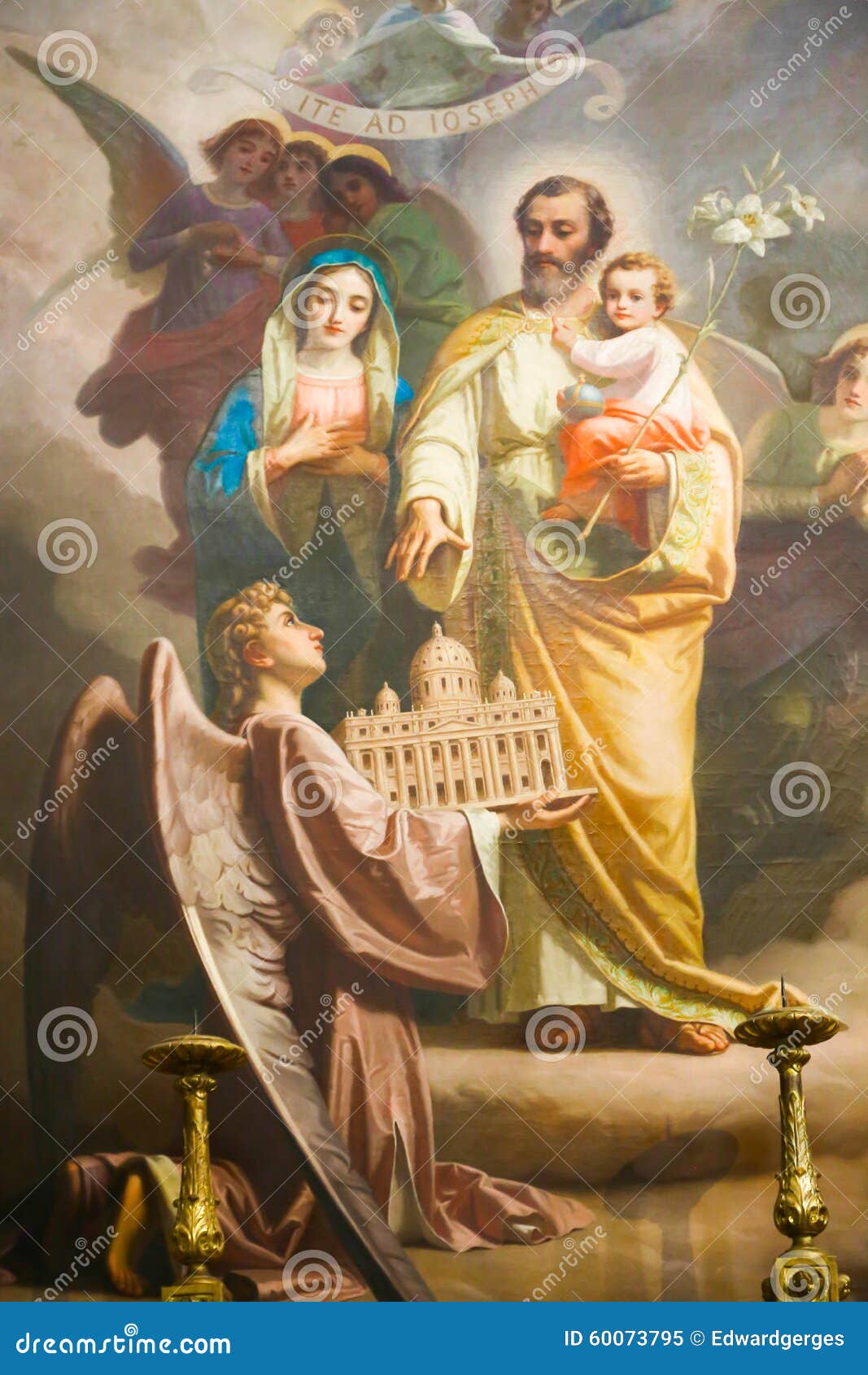 The Holy Family - Painting at Basilica, Rome Editorial Image ...