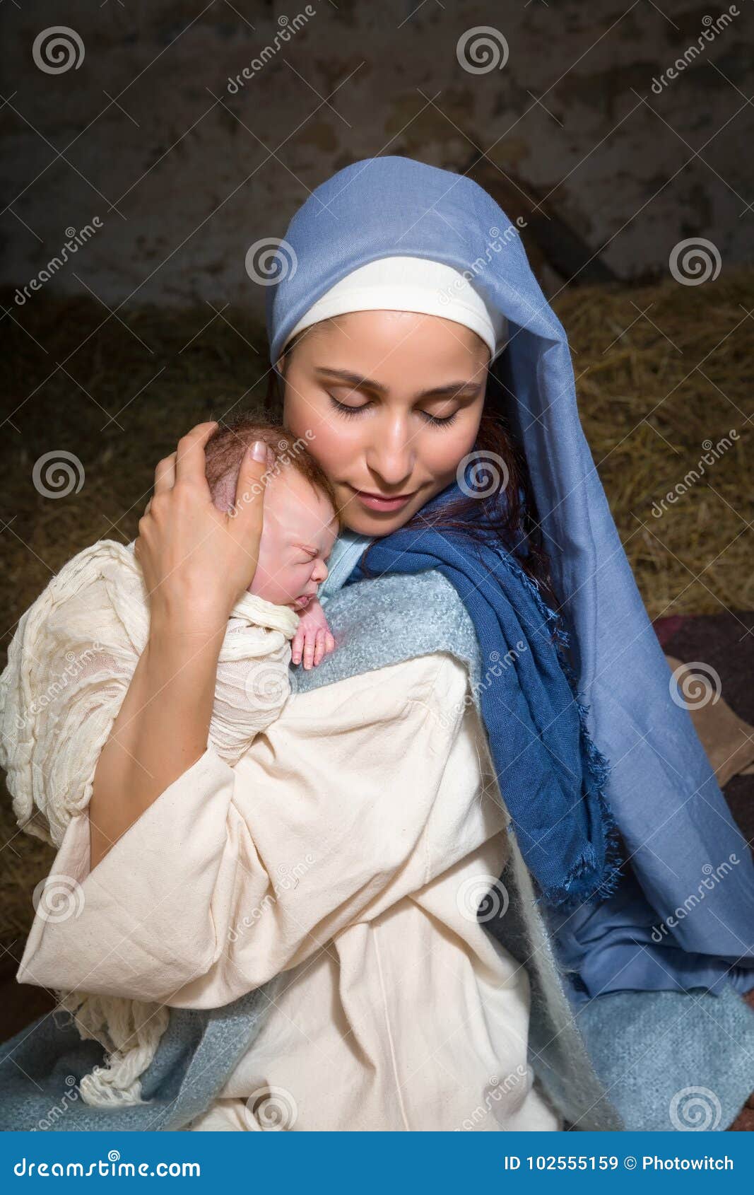 Holy Mother with Baby Jesus Stock Image - Image of child, christ ...