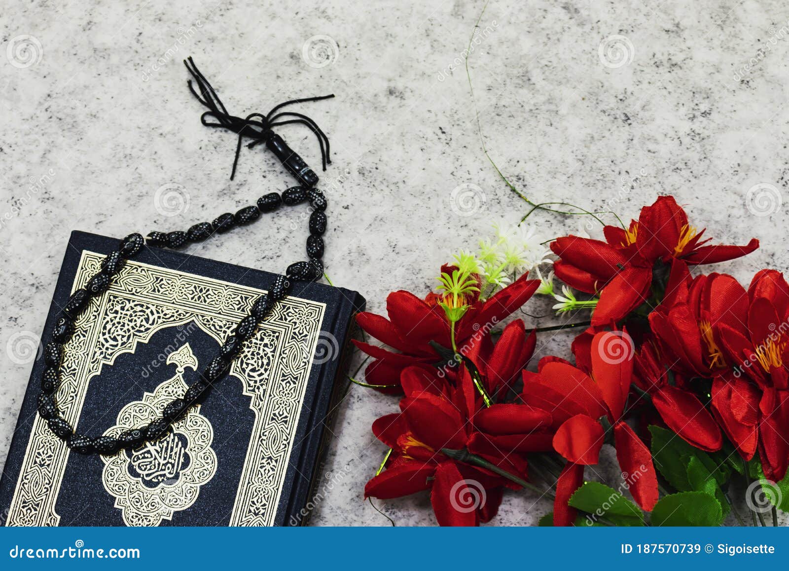 Holy Quran with Arabic Calligraphy Meaning of Al Quran and Black ...