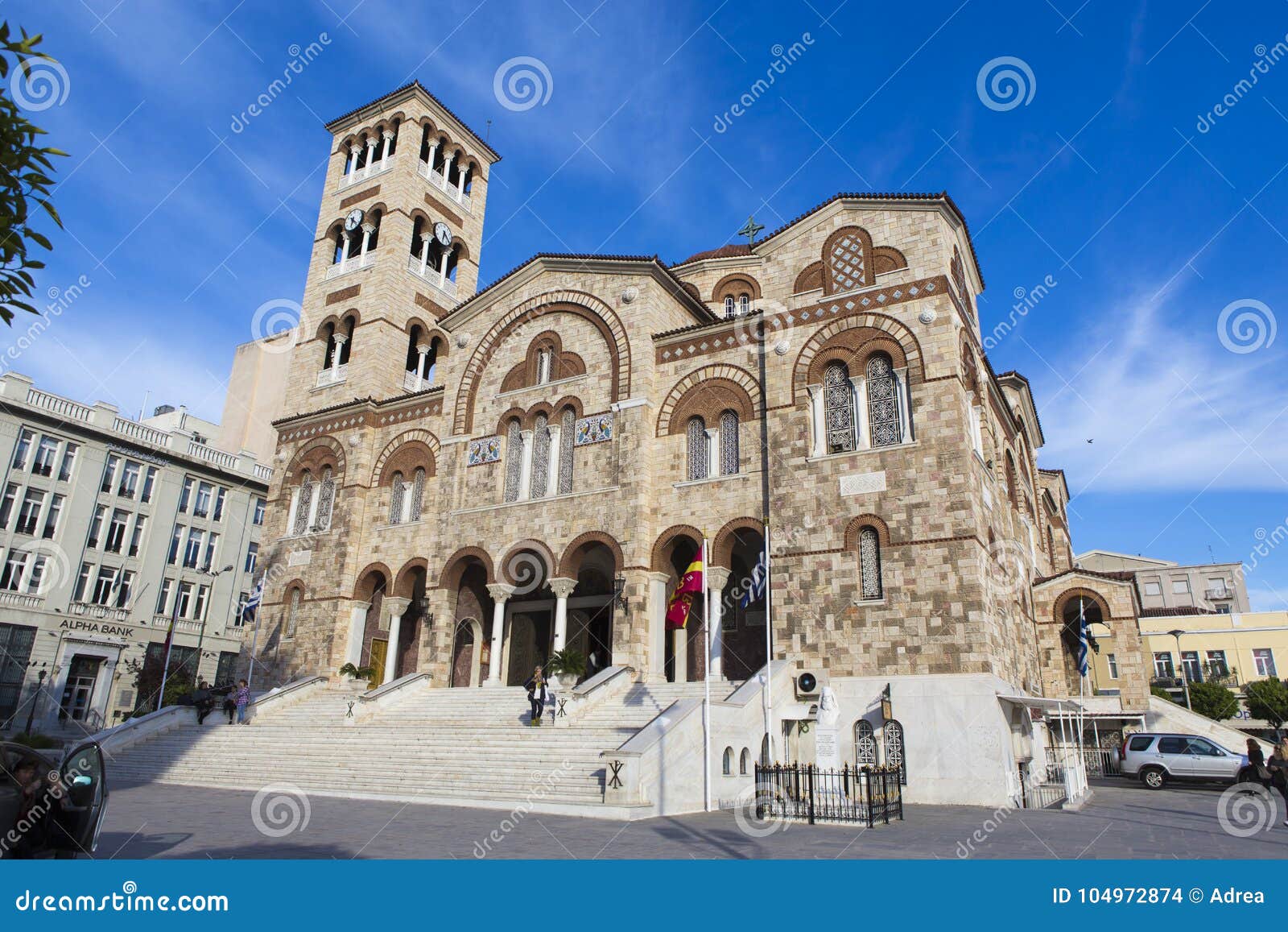 Tourists Visiting the Holy Trinity Cathedral Editorial Stock Image