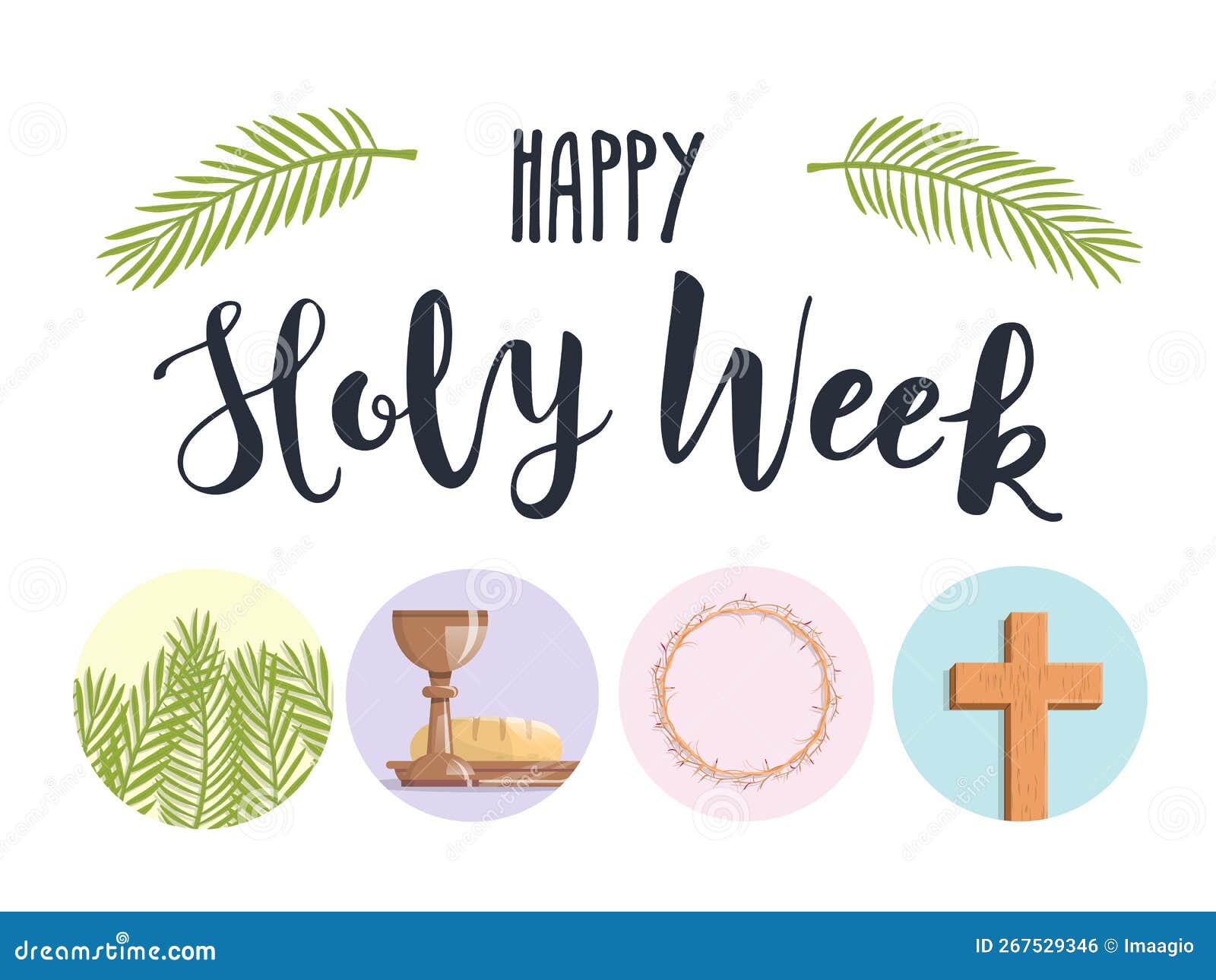 Holy Week Palm Branches The Last Supper Crown Of Thorns And The Holy Week Palm Branches The Last Supper Crown Of Thorns And The