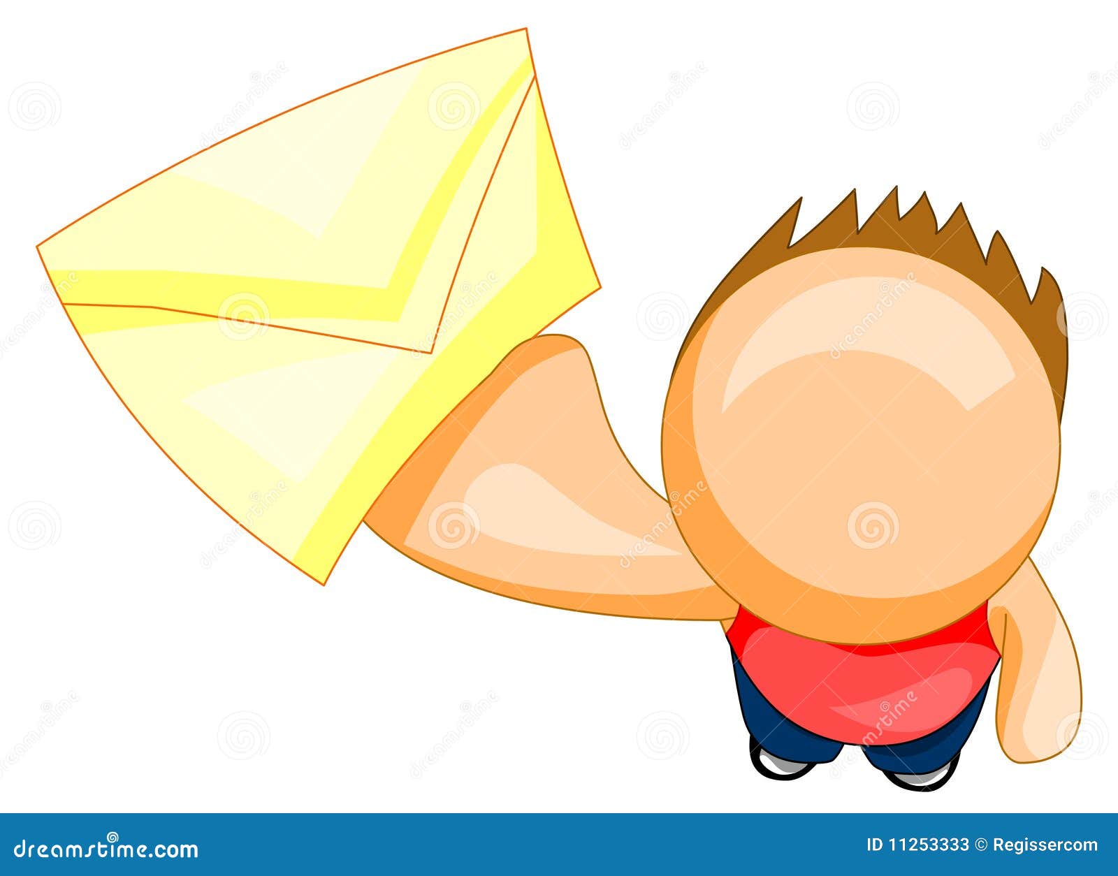 Hombre con una carta stock de ilustración. Ilustración de carta 11253333