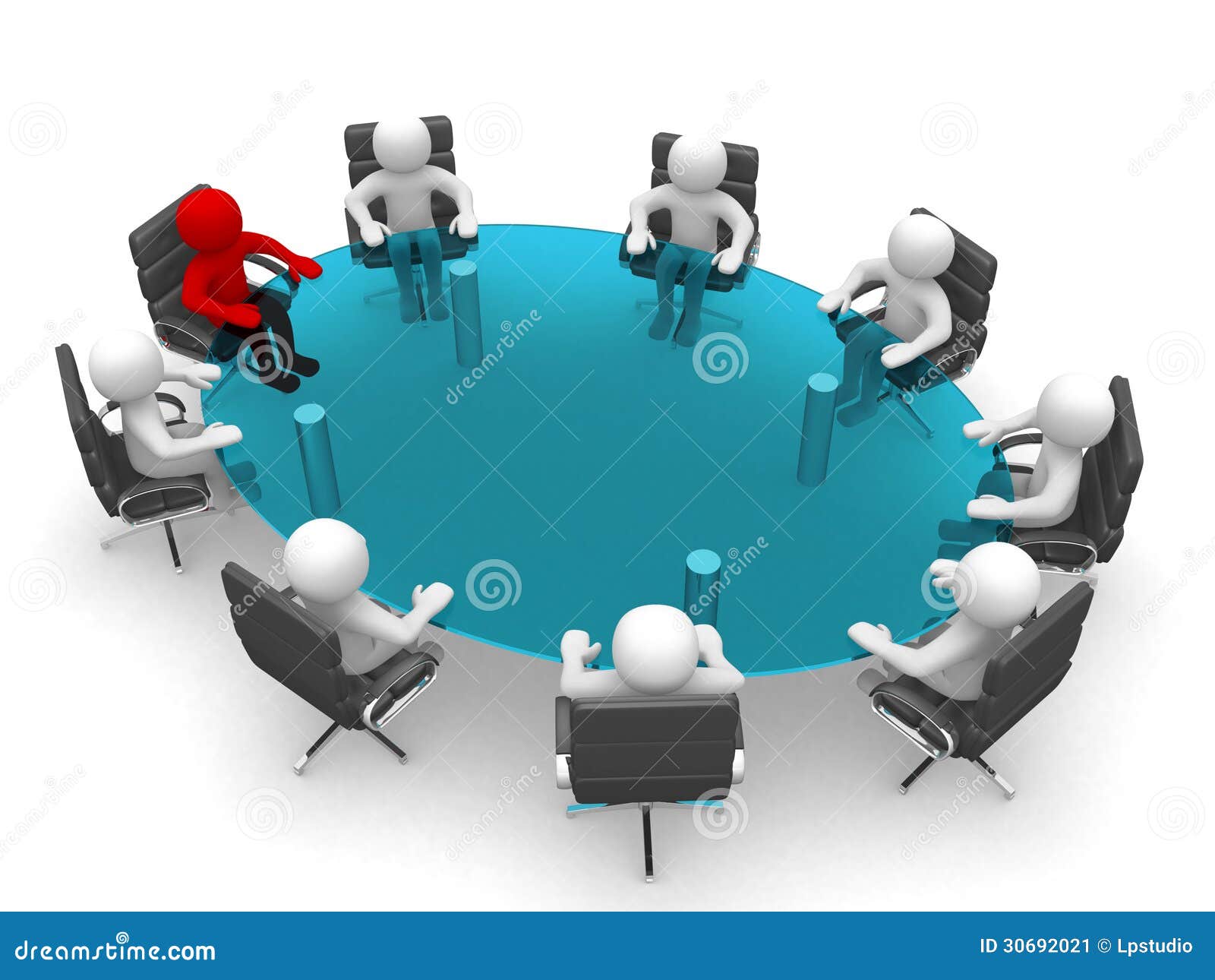 Mesa redonda de reunión de negocios