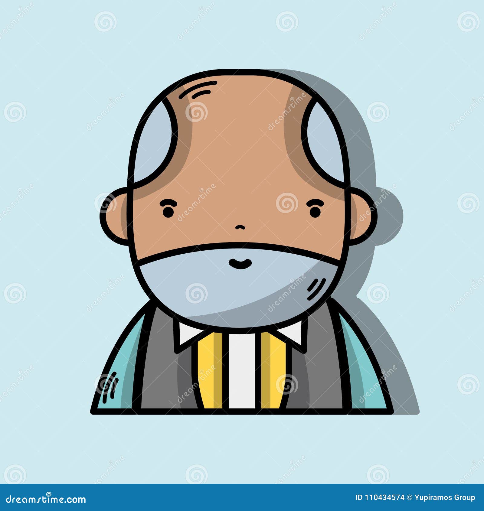 Hombre De Negocios Agradable Con Y El Avatar Elegantes Del del Vector - Ilustración de personaje, social: 110434574