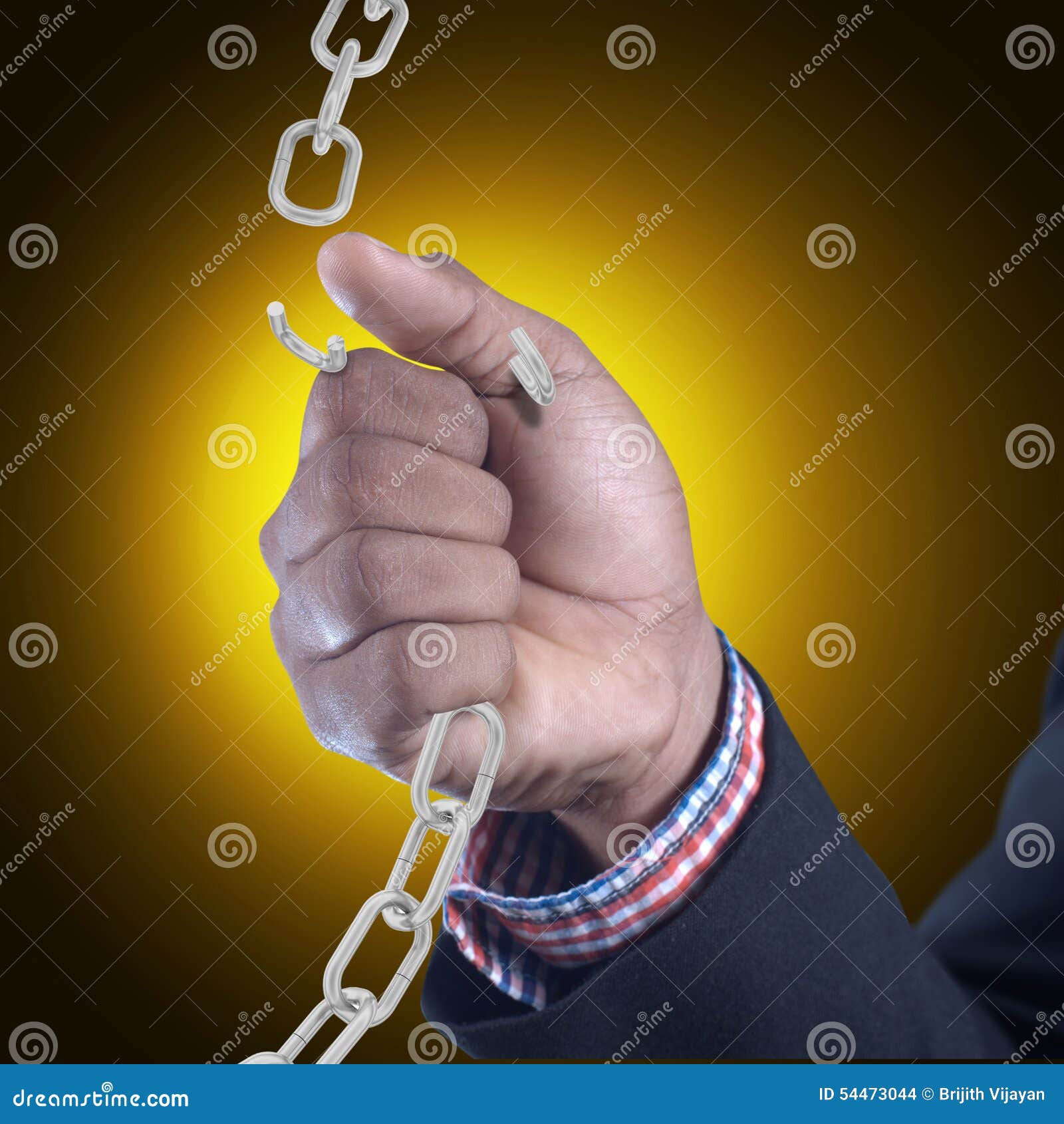 Hombre De Negocios Con La Cadena Quebrada Foto de archivo Imagen de