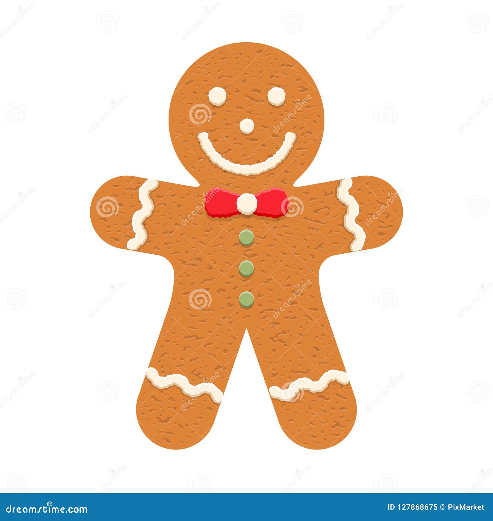 Hombre de pan de jengibre ilustración del vector. Ilustración de forma - 127868675 Hombre de pan de jengibre ilustración del vector. Ilustración de forma - 127868675