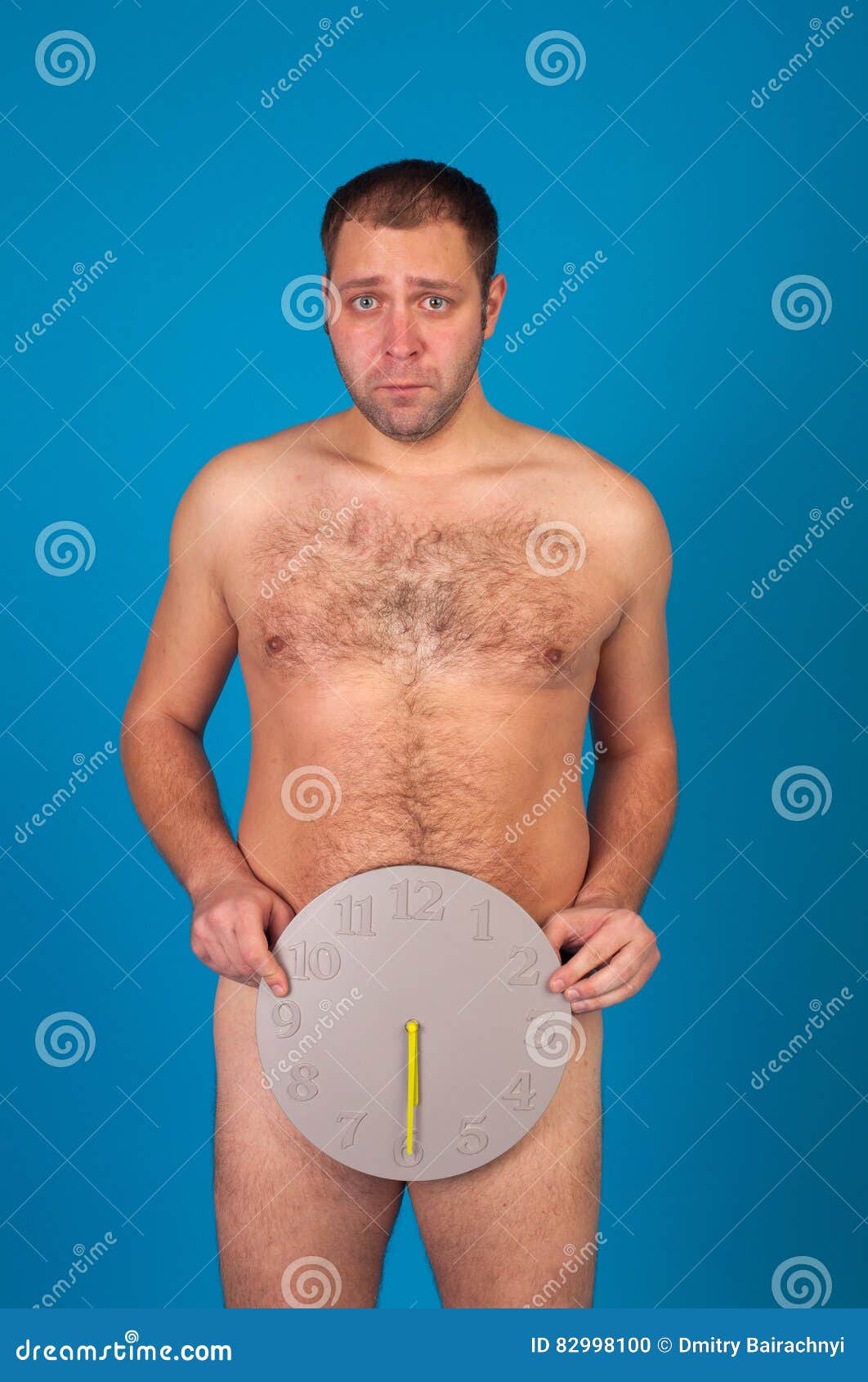 Hombre Desnudo Con El Reloj Foto de archivo - Imagen de fondos, hombre:  82998100