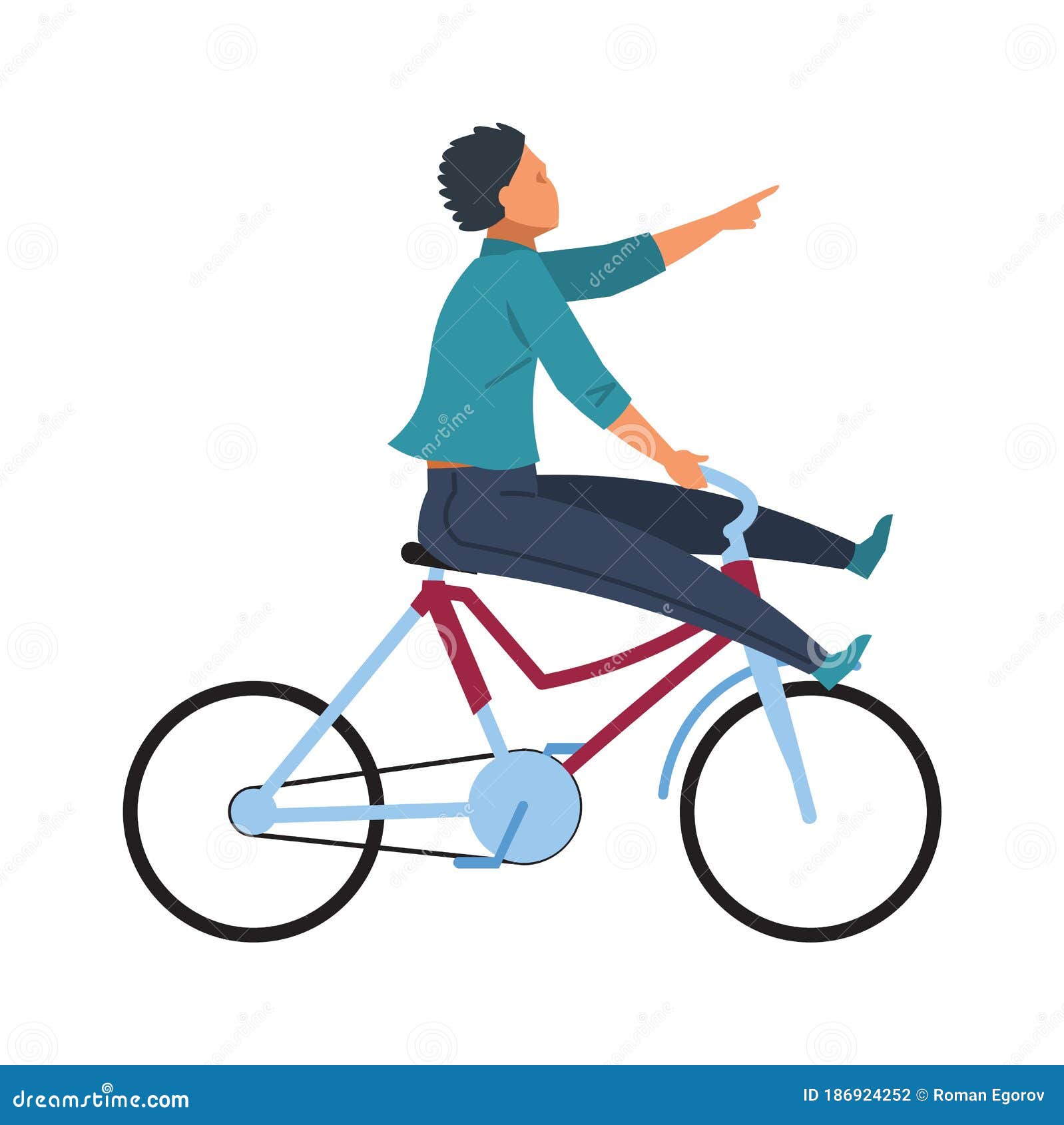 Hombre Divertido En Bicicleta. Ciclismo Joven Adulto Feliz. Recorrido De  Caracteres Vectores En Bicicleta Ilustración del Vector - Ilustración de  historieta, activismo: 186924252