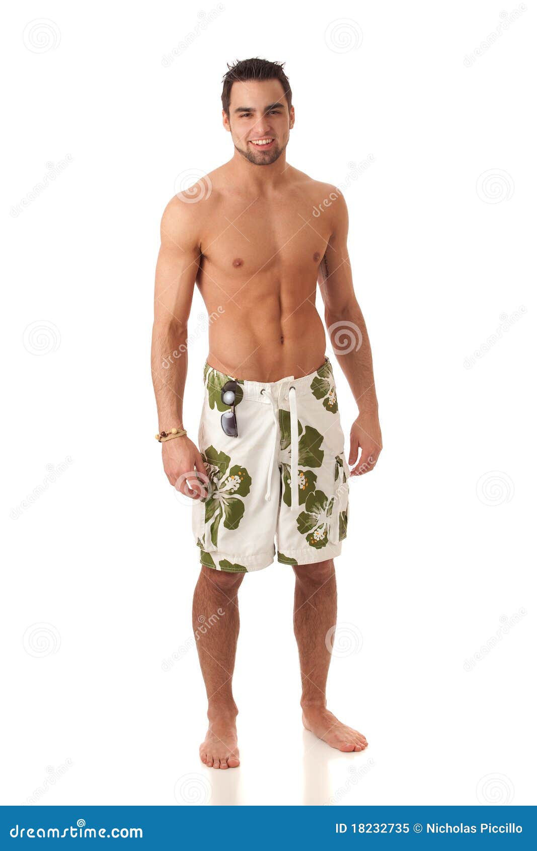 Hombre de baño imagen de archivo. Imagen de playa - 18232735