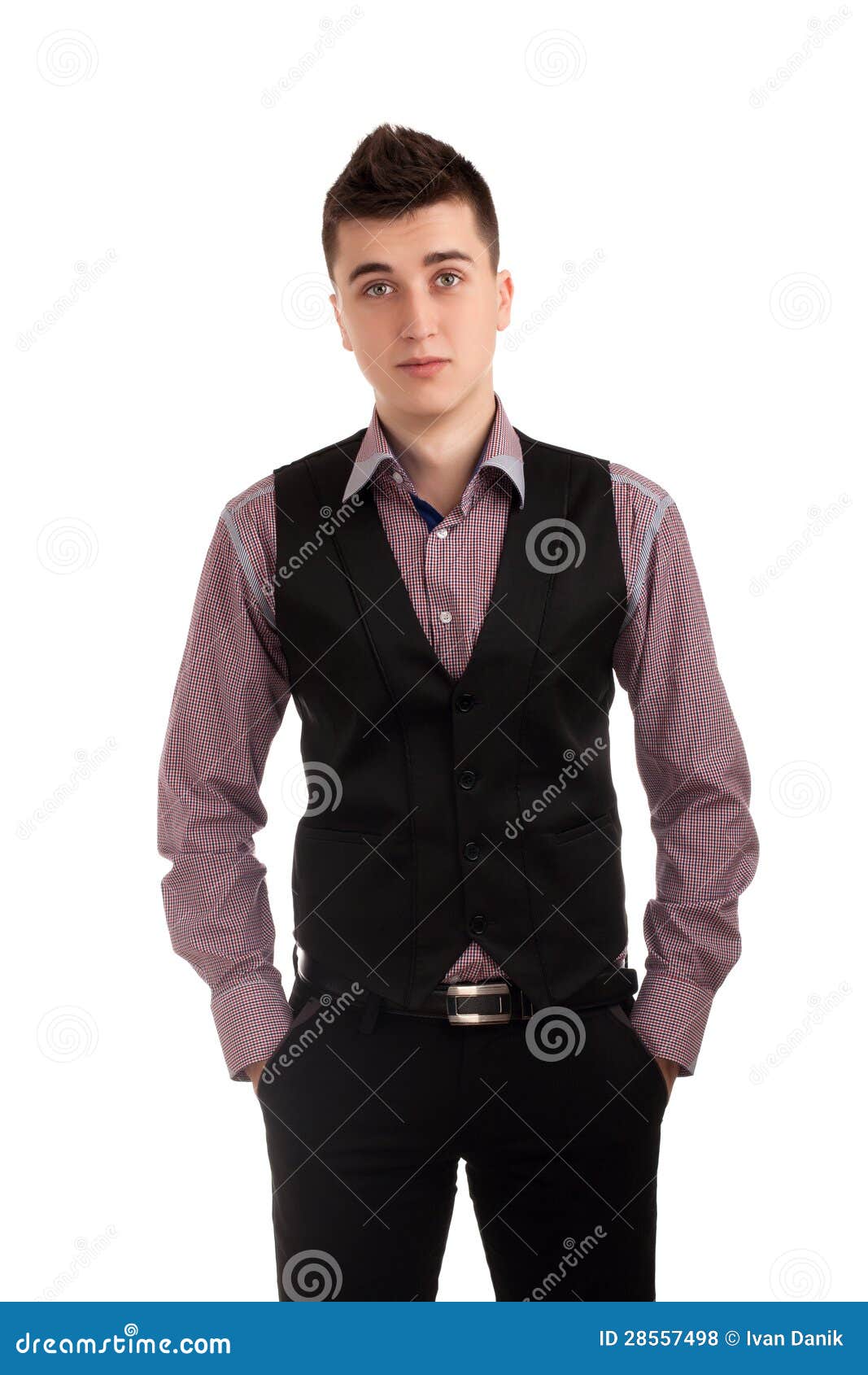 Hombre En Chaleco Negro Y Camisa De Vestir Blanca Con Smartphone Negro ·  Foto de stock gratuita