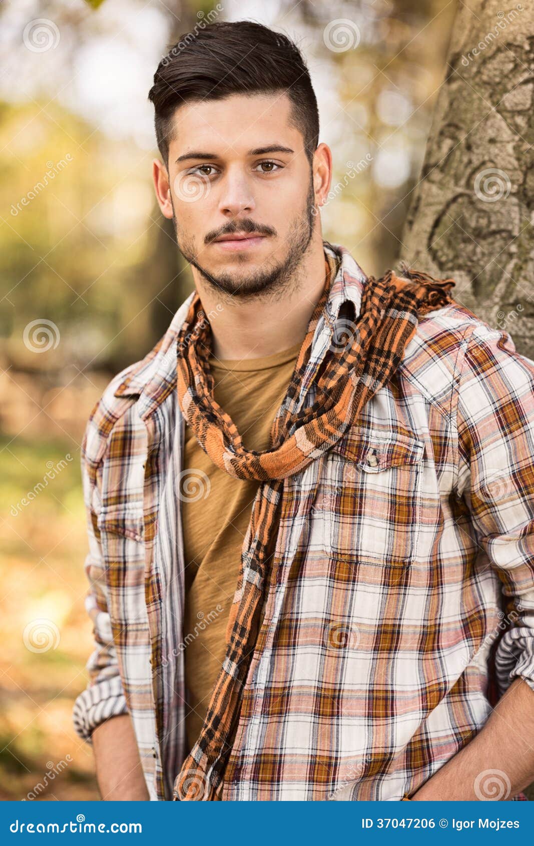 Hombre Joven Una Camisa a Foto de archivo - Imagen de campo, amarillo: 37047206