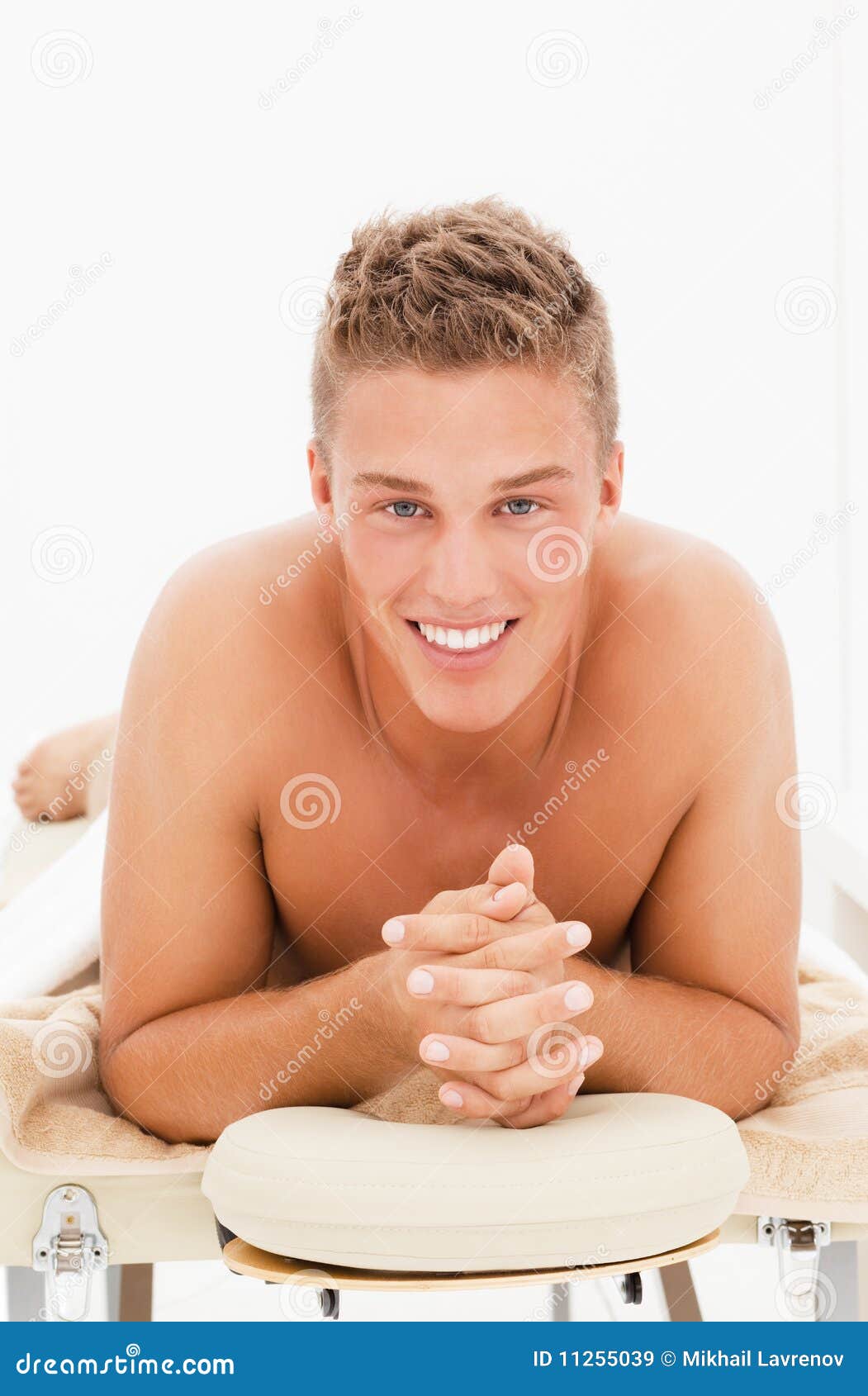 Hombre Rubio Hermoso Desnudo Imagen de archivo - Imagen de feliz, hombre:  11255039