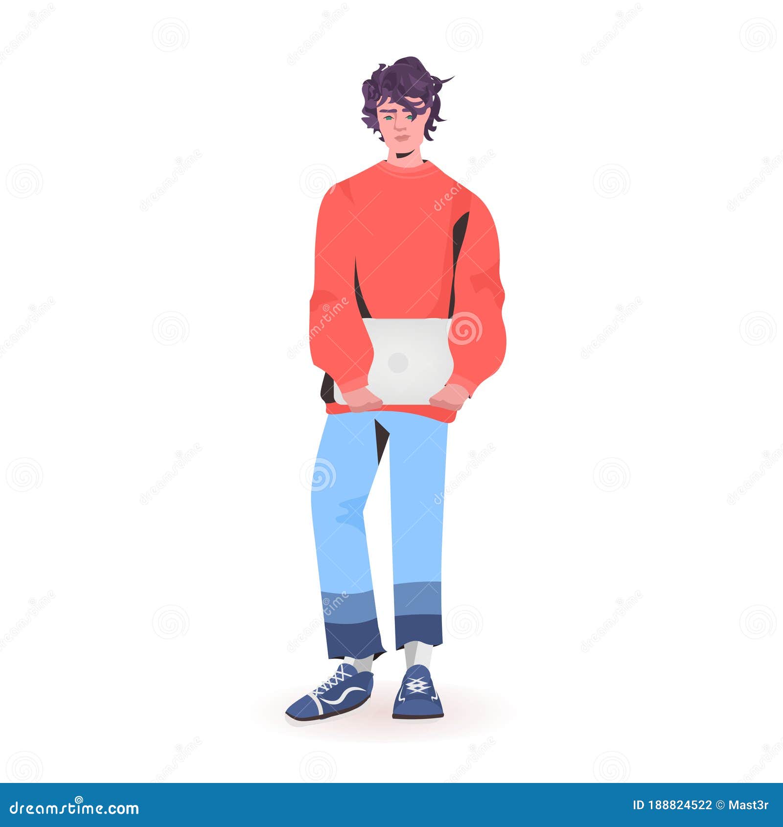 Hombre Sostiene Modelo De Portátil Tipo Con Ropa De Moda Personaje Masculino De Dibujos Animados De Pie Pose Completa Ilustración del Vector - Ilustración de peinado, fresco: 188824522 Hombre Sostiene Modelo De Portátil Tipo Con Ropa De Moda Personaje Masculino De Dibujos Animados De Pie Pose Completa Ilustración del Vector - Ilustración de peinado, fresco: 188824522