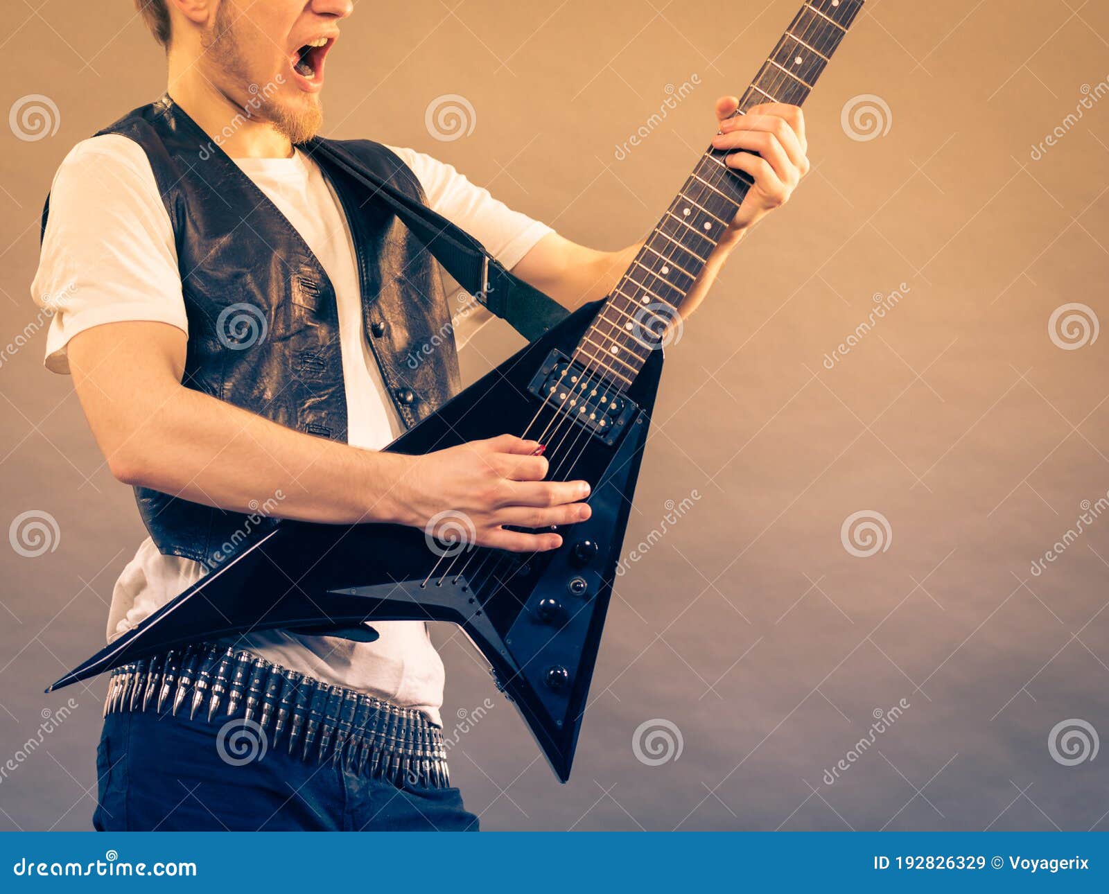 Hombre Rock Guitarra Eléctrica de archivo - Imagen de guitarrista, musical: 192826329