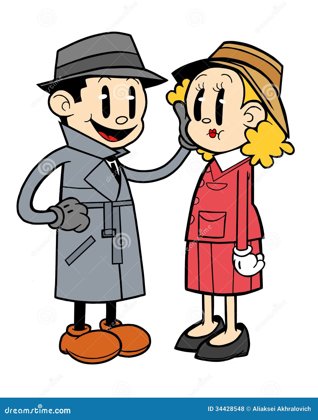 Hombre y mujer del dibujo stock de ilustración. Ilustración de postal -  34428548