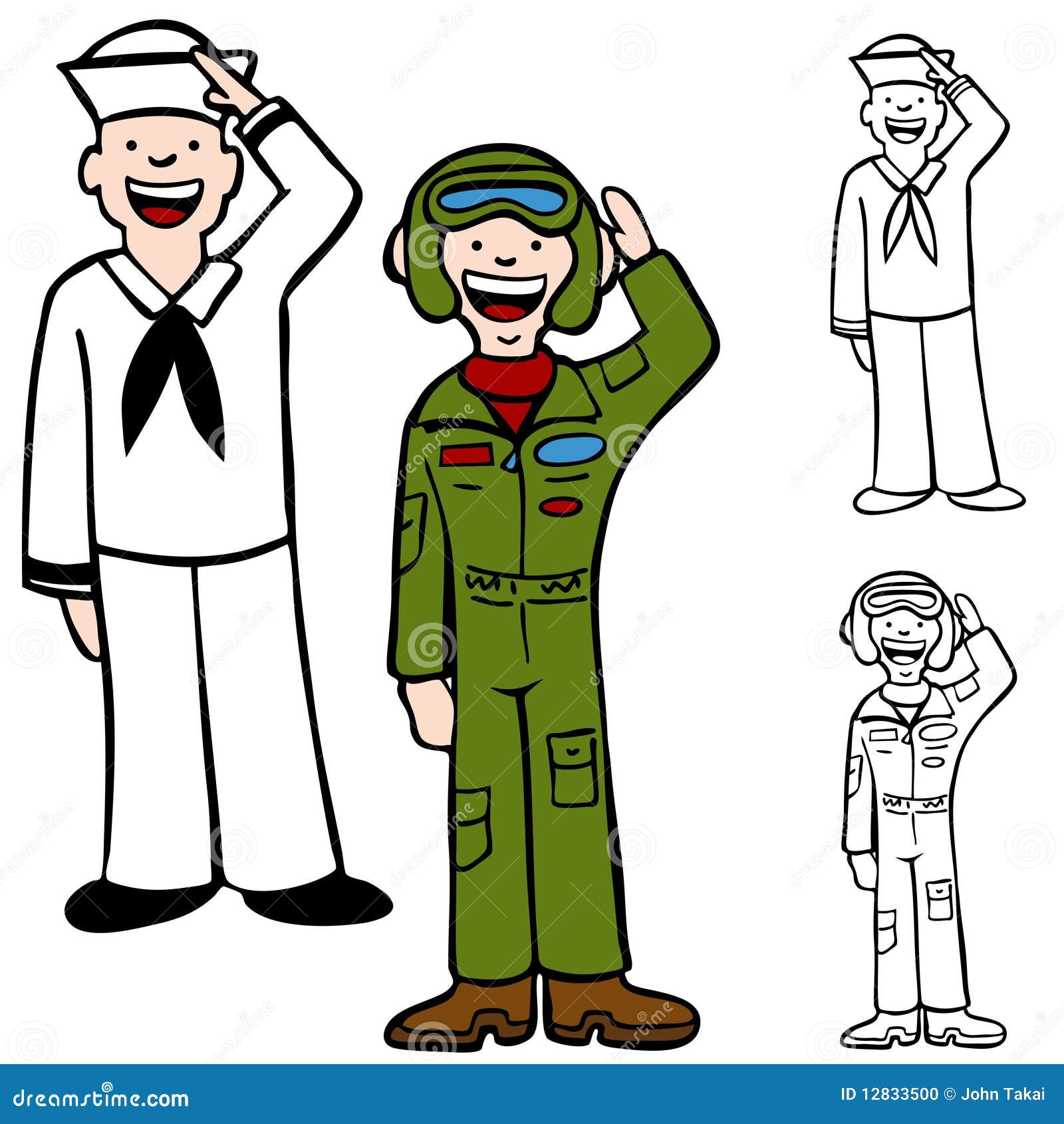 Hombres De La Fuerza Aérea De La Marina Ilustración del Vector -  Ilustración de estados, soldado: 12833500