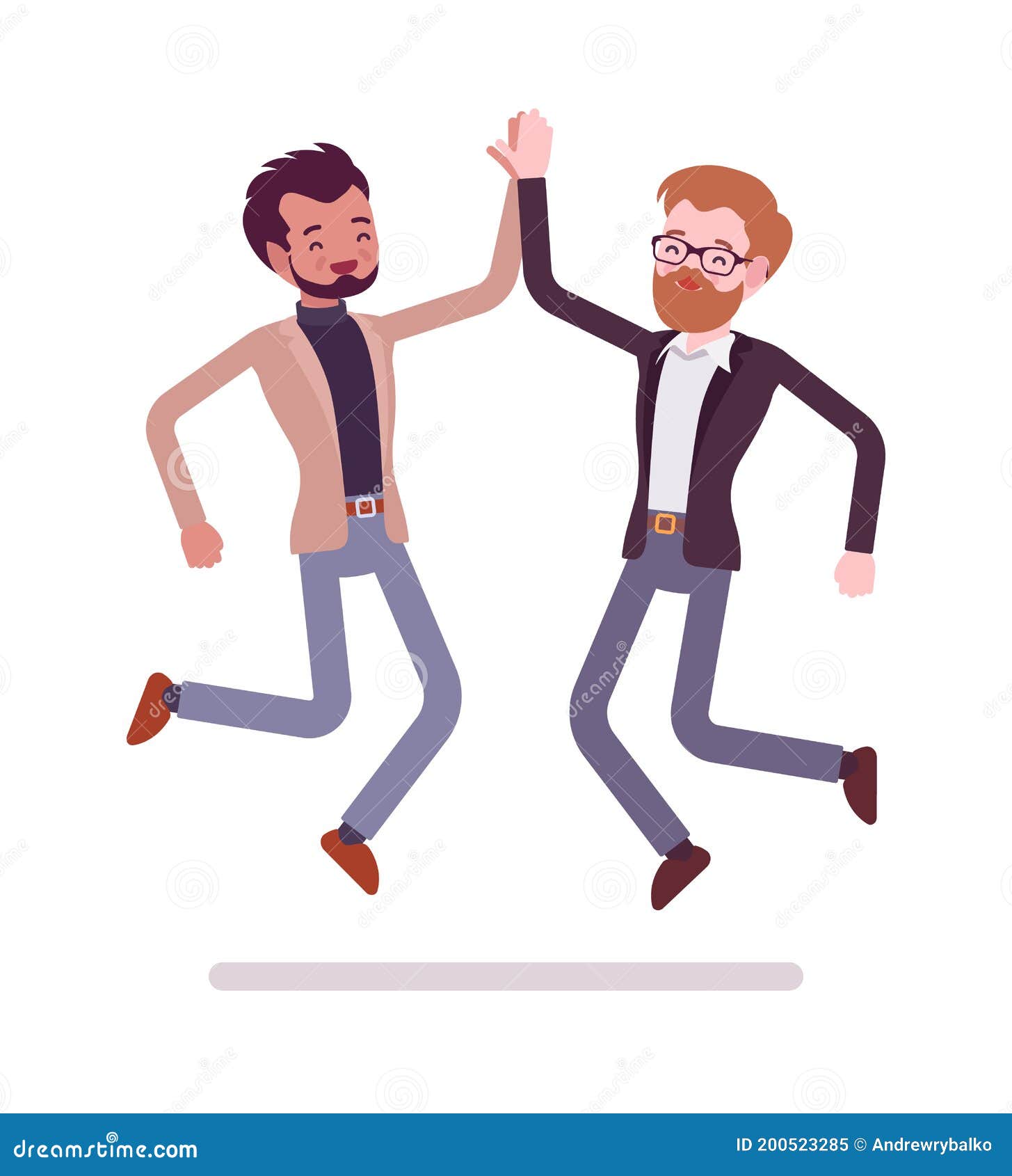 Hombres De Negocios Saltan Cinco Ilustración del Vector - Ilustración de conjunto, inconformista: 200523285 Hombres De Negocios Saltan Cinco Ilustración del Vector - Ilustración de conjunto, inconformista: 200523285