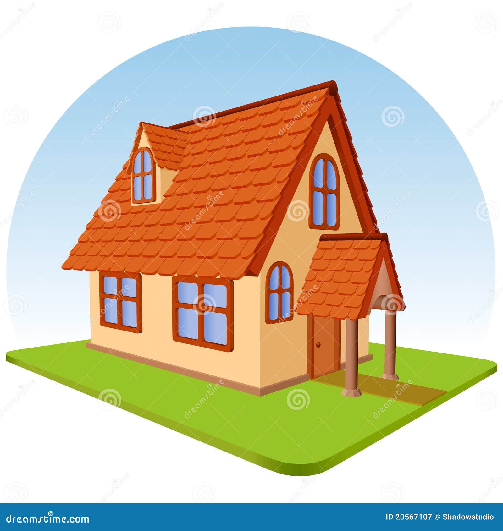 Home stock vector. Illustration of architecture, roof - 20567107